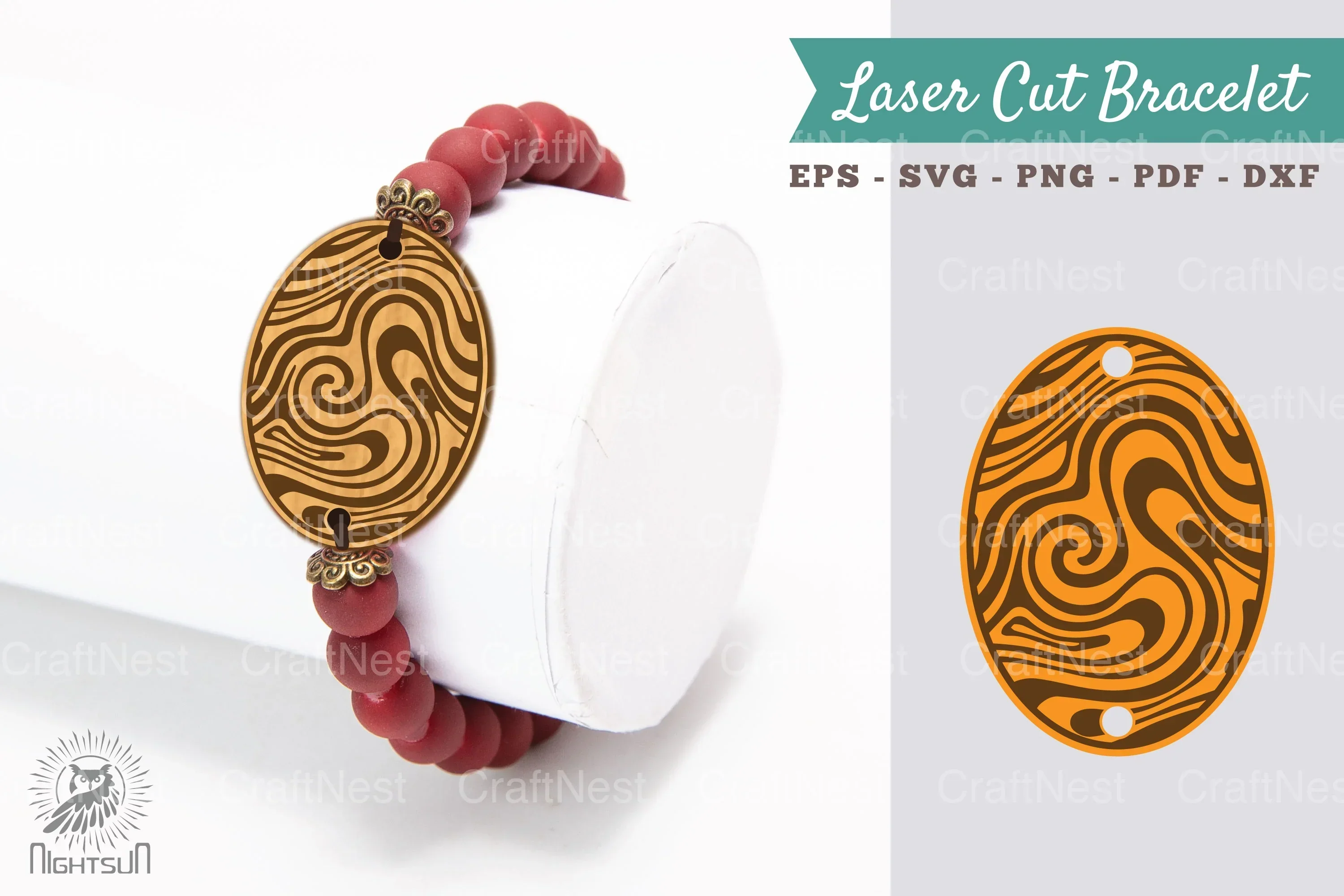 Marble Laser Cut Bracelet SVG Bundle