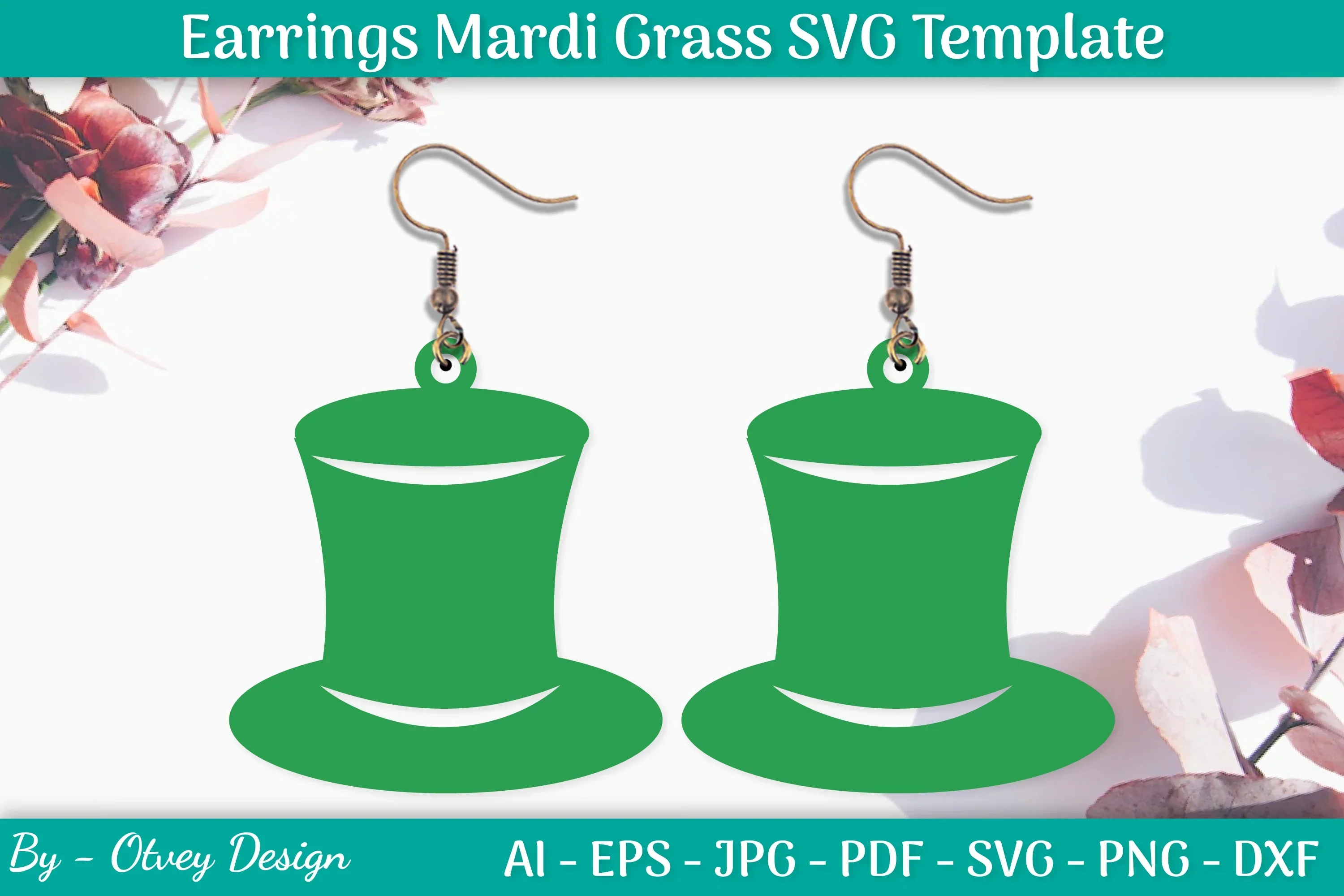 Mardi Gras Earrings SVG Bundle