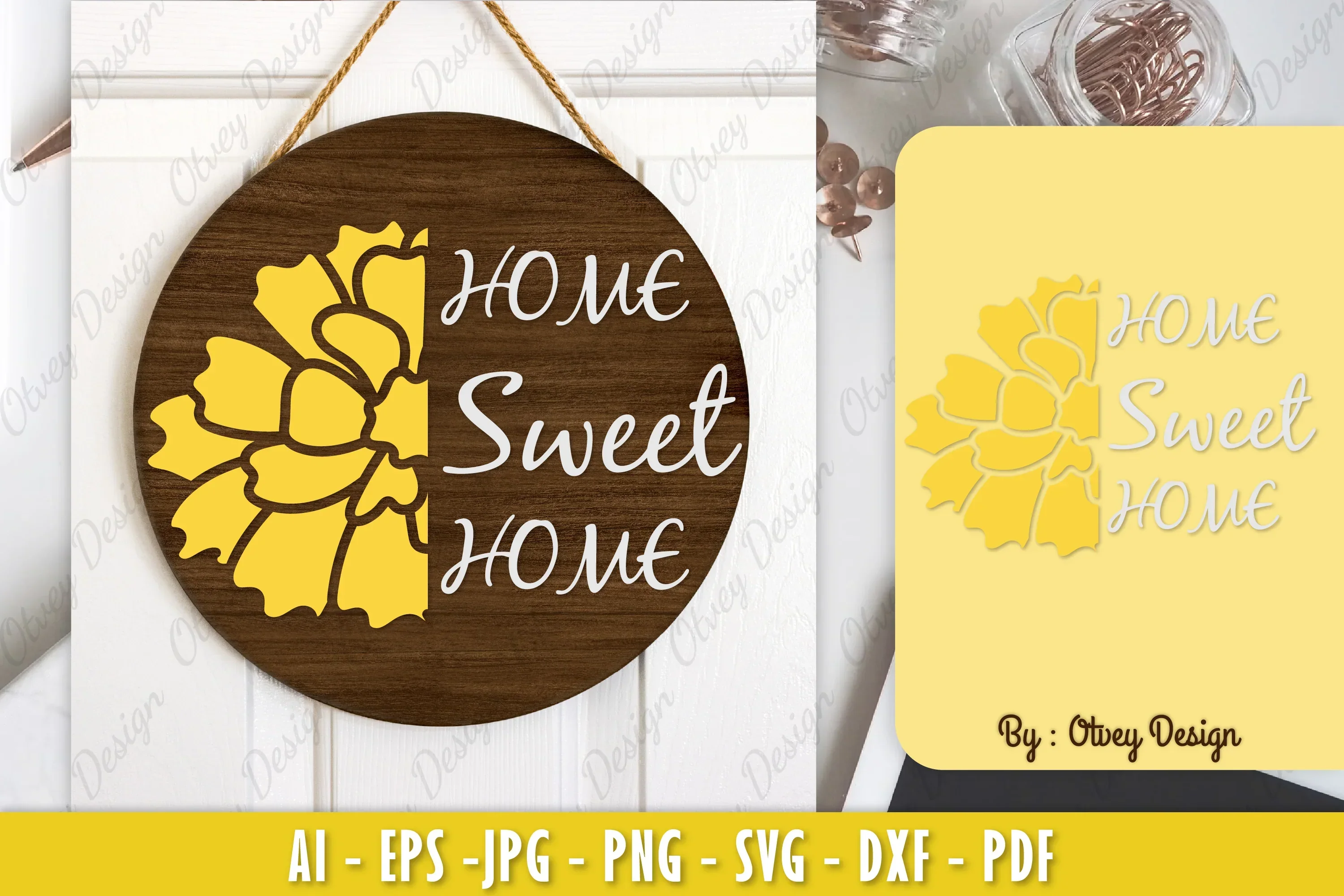 Marigold Flower Welcome Sign SVG Bundle