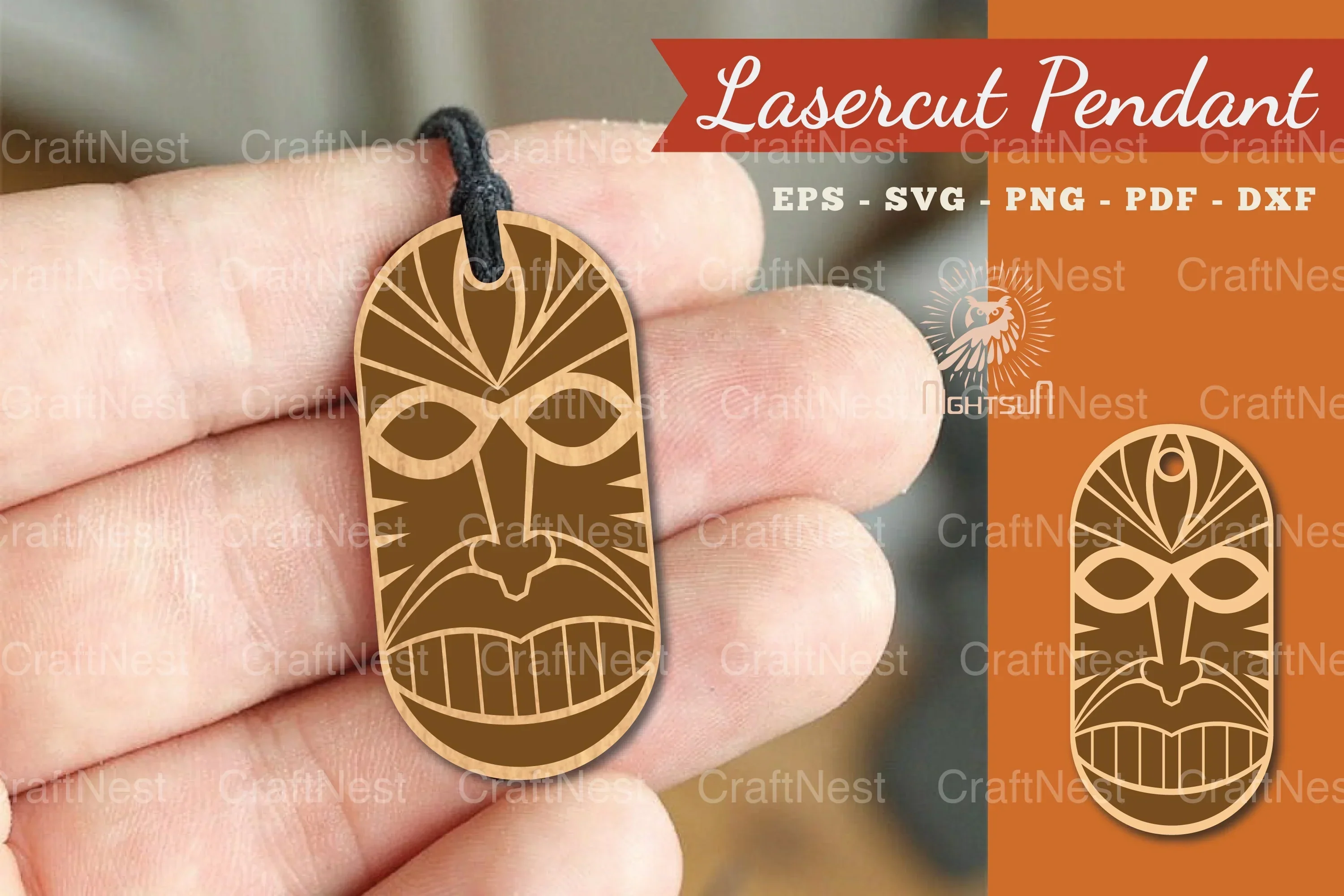 Mask Laser Cut Pendant Clipart Bundle