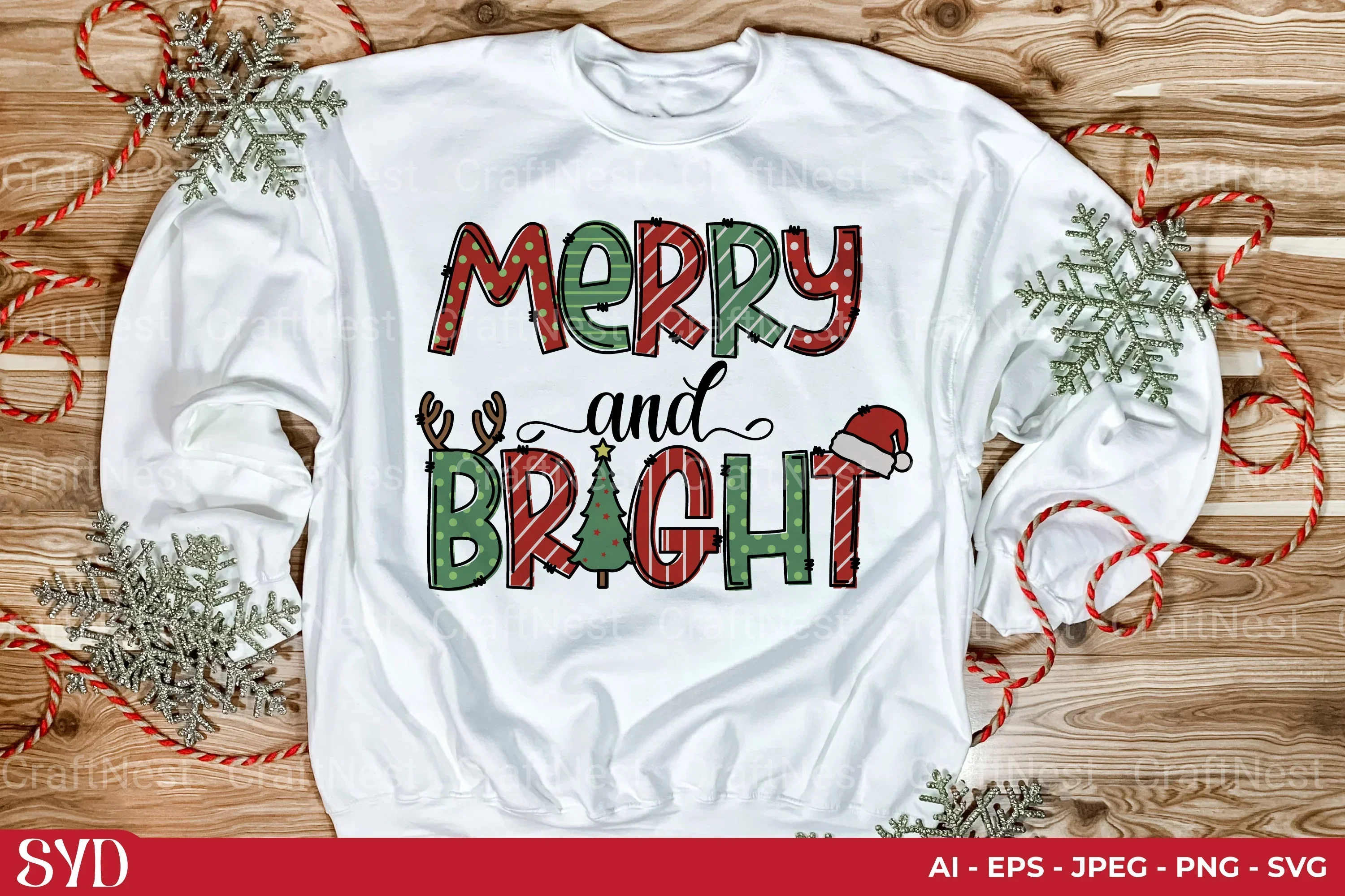 Merry and Bright SVG Bundle - Image 2