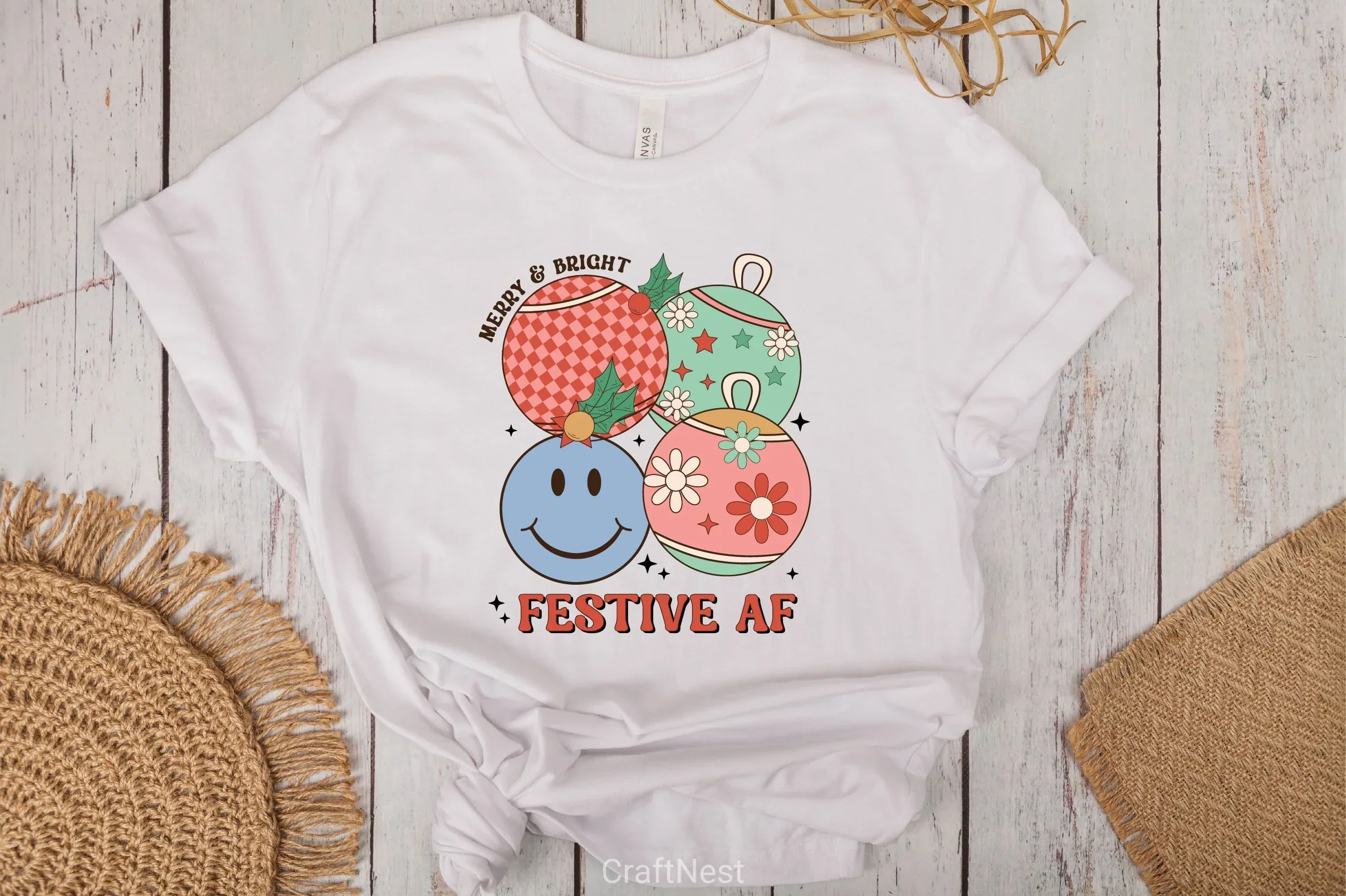 Merry & Bright Festive Af SVG Bundle - Image 4