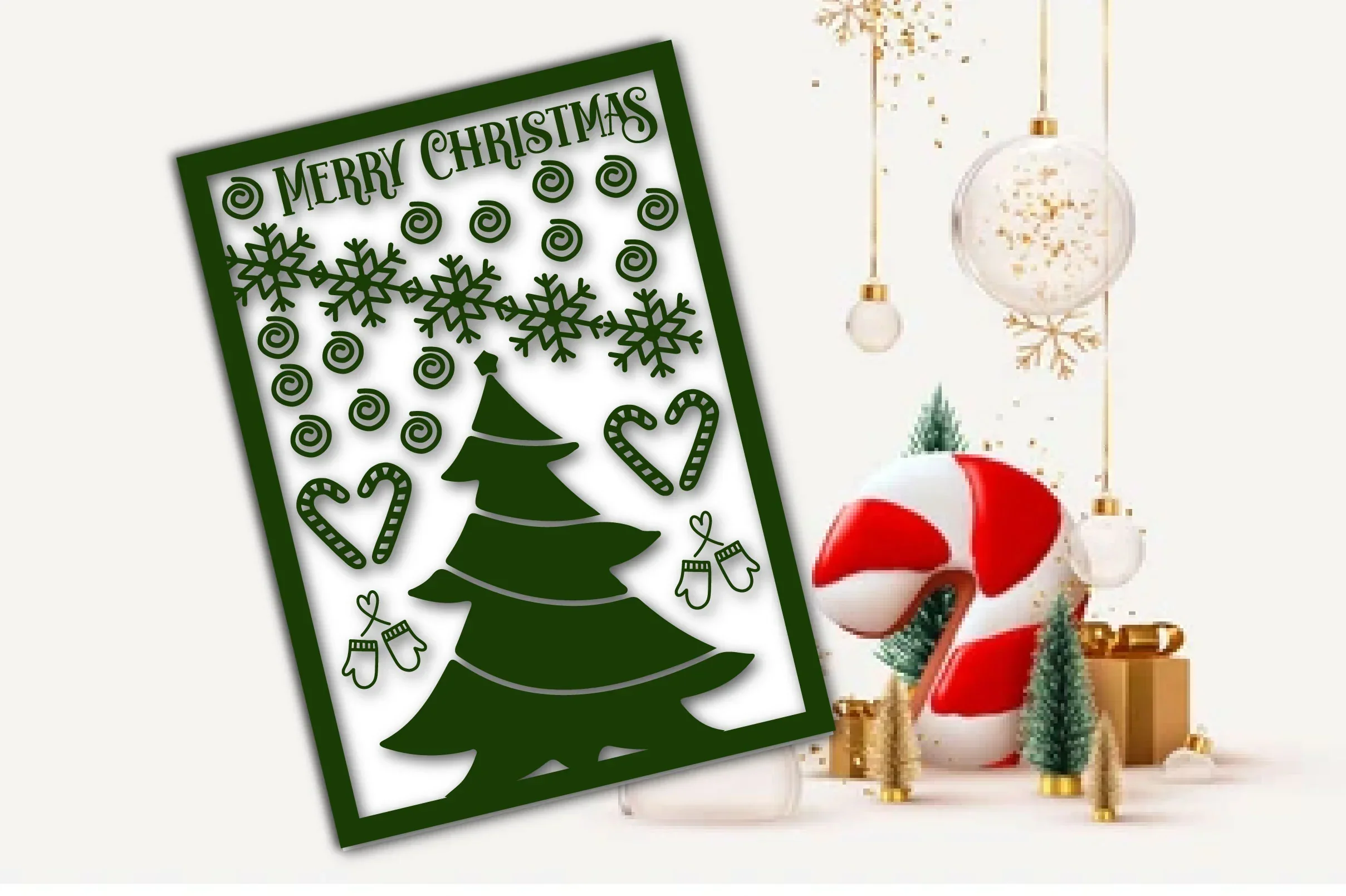 Merry Christmas Card SVG Bundle - Image 7