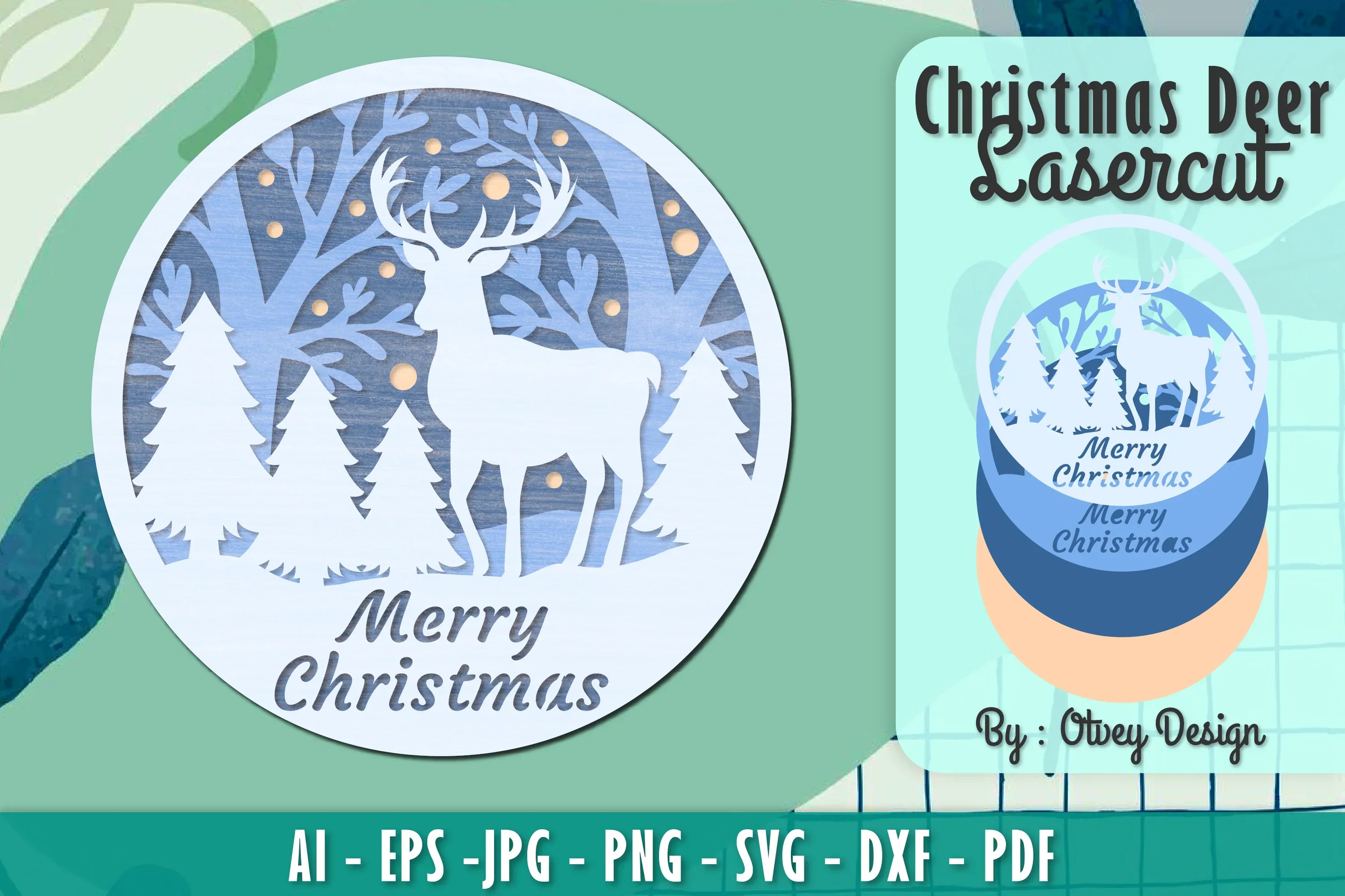 Merry Christmas Deer SVG Bundle