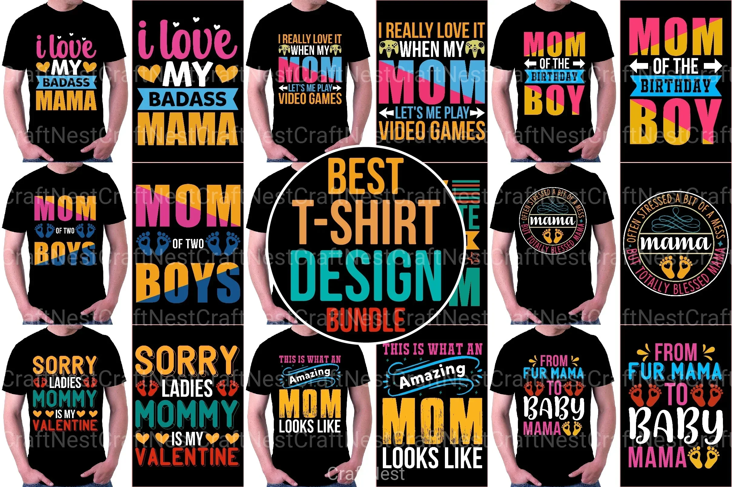 Mom T Shirt Design Bundle