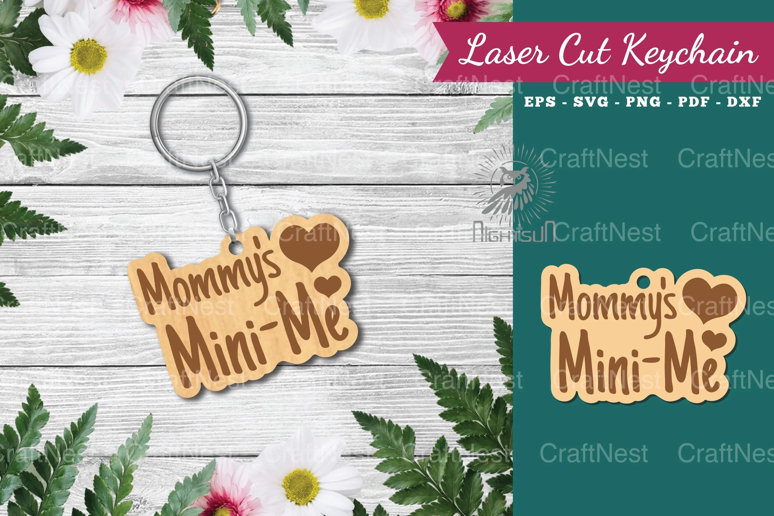 Mommy's Mini Me Laser Cut Keychain Bundle