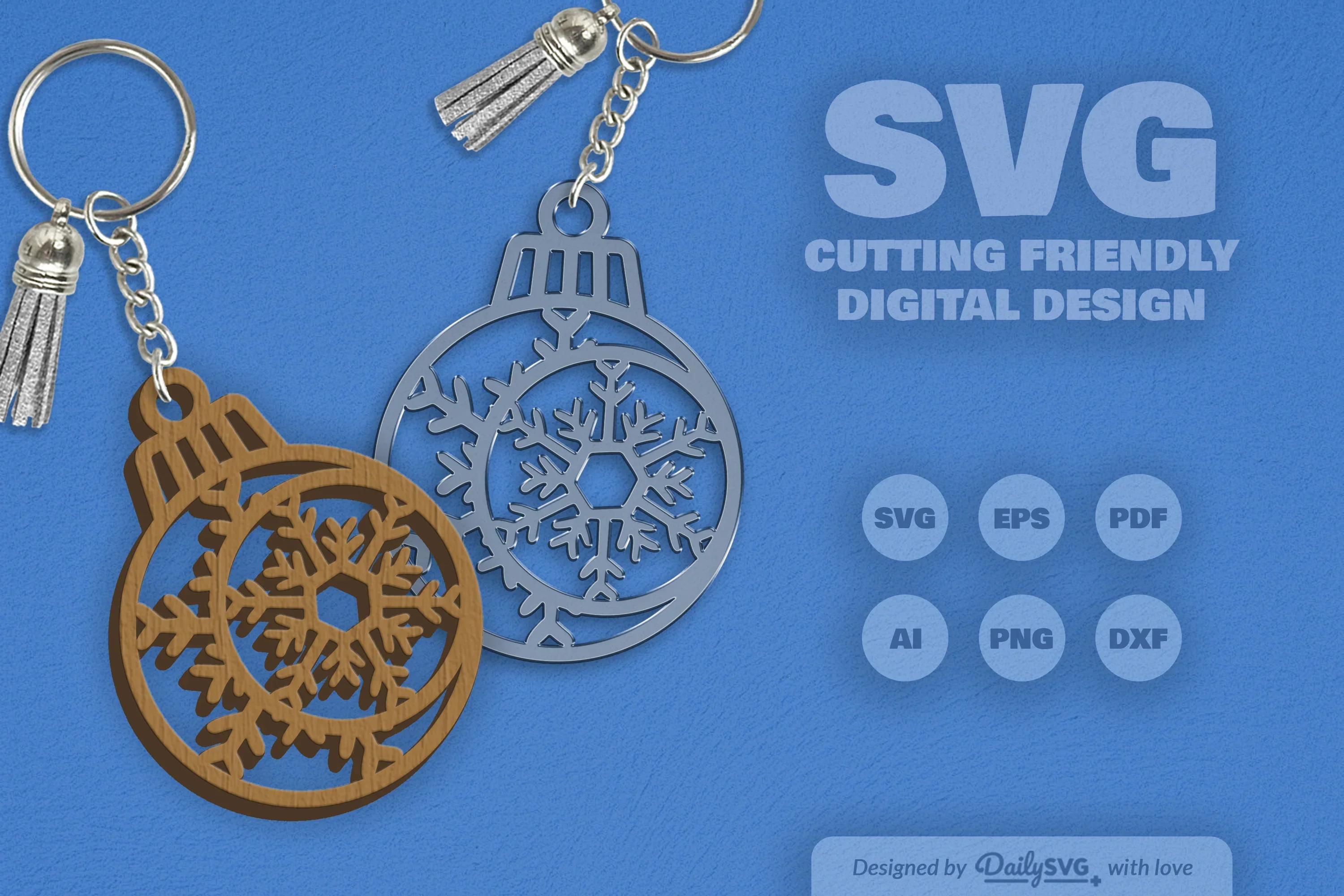 Moon Snowflake Bauble SVG Bundle - Image 2