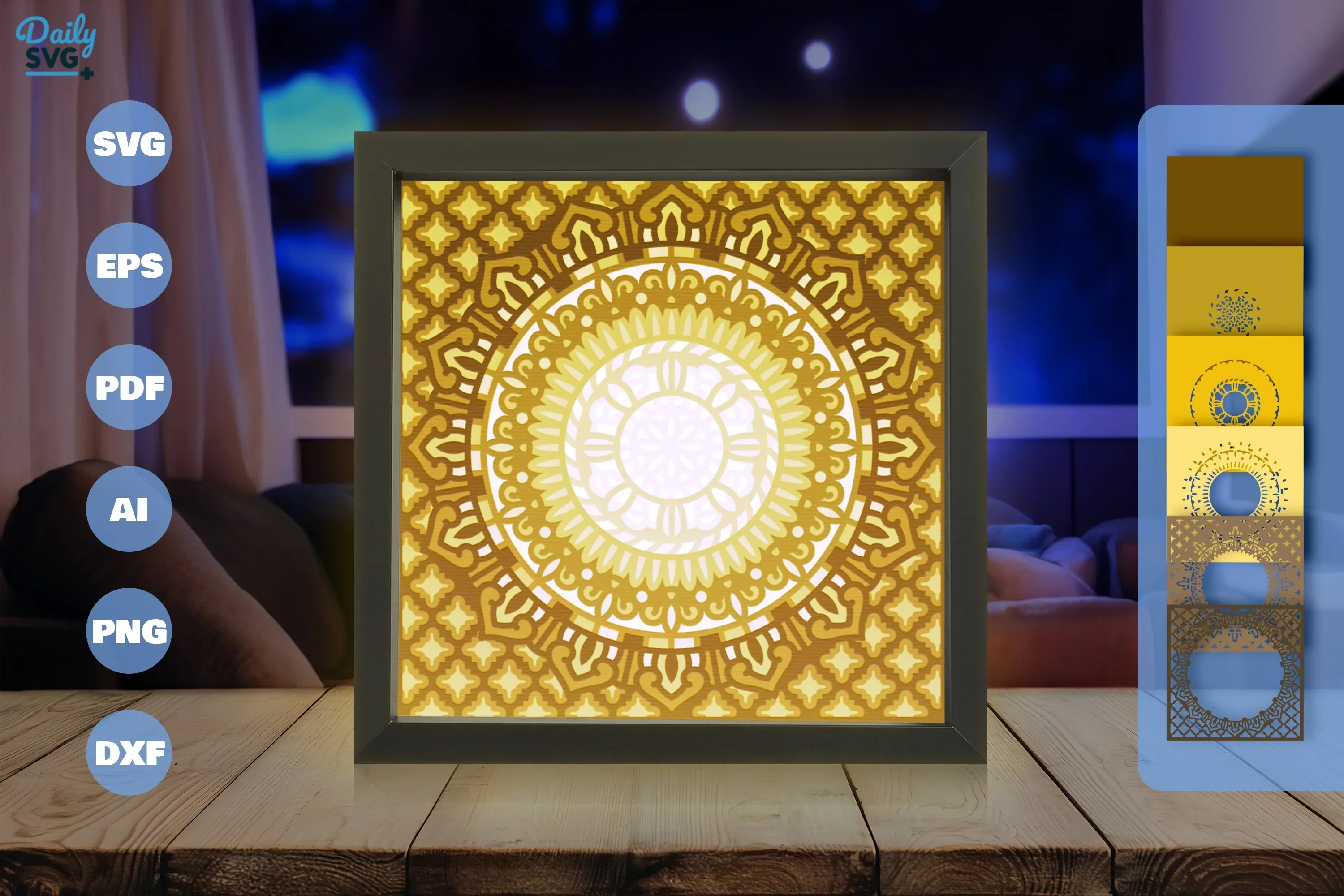 Moroccan Mandala Papercut SVG Bundle - Image 3