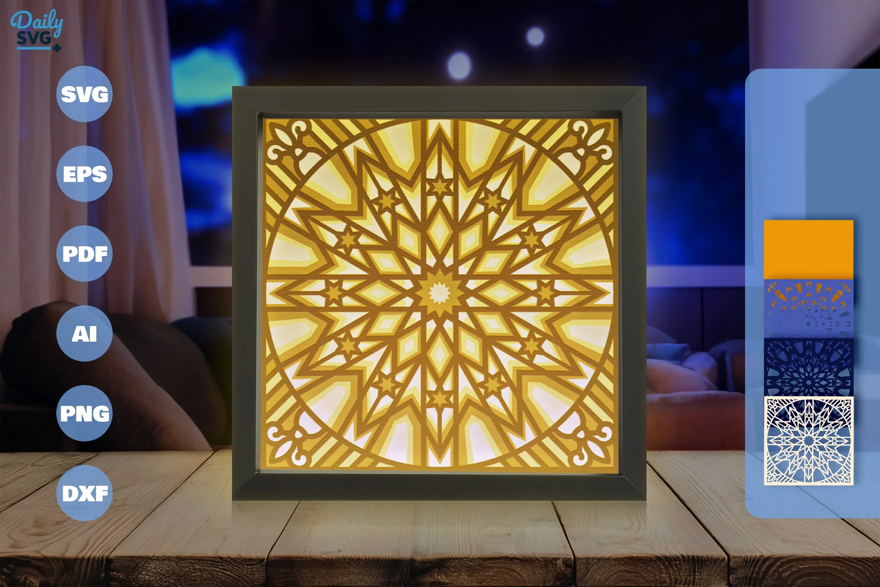Moroccan Mandala Papercut SVG Bundle - Image 3