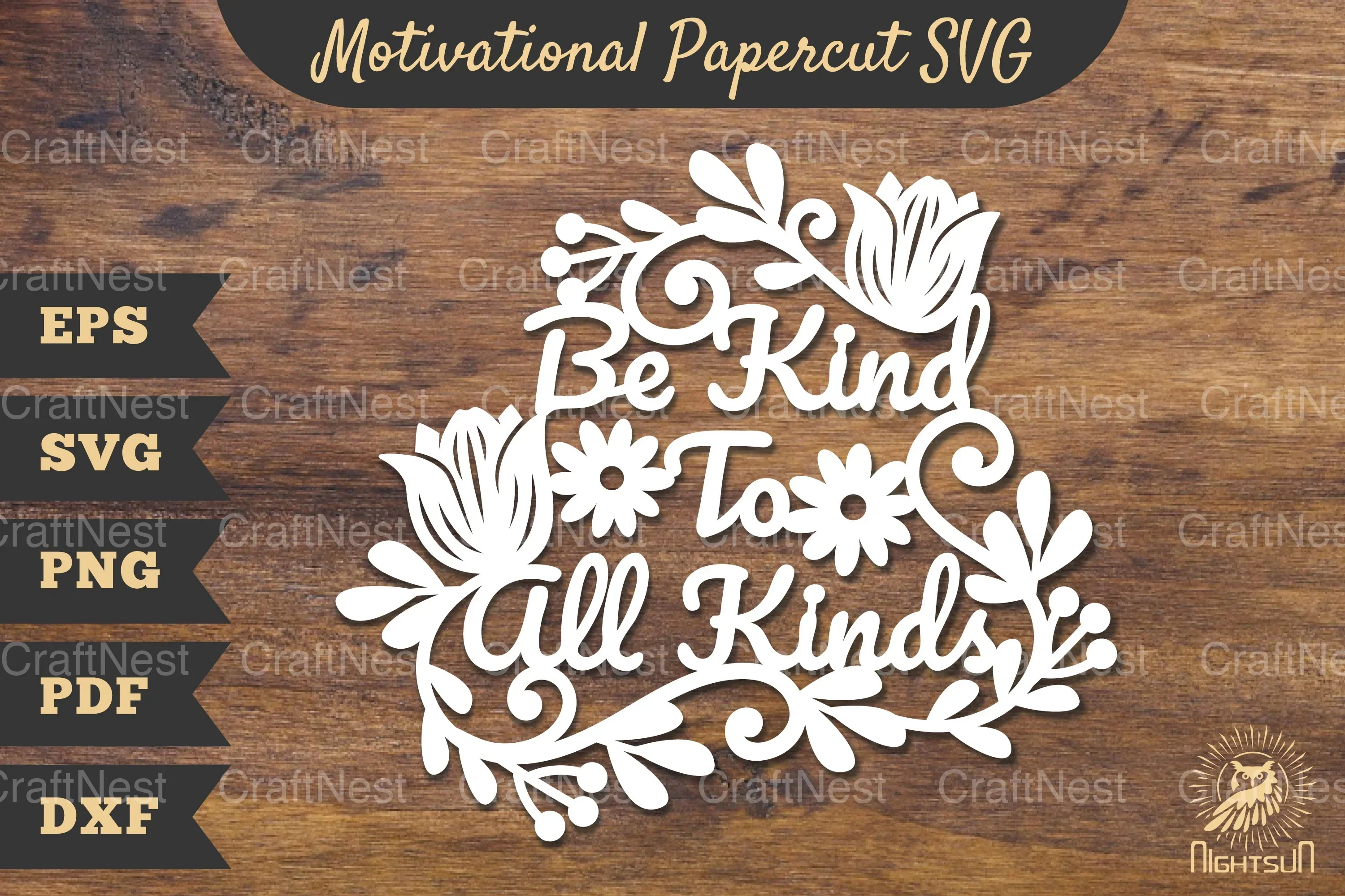 Motivational Floral Papercut SVG Bundle