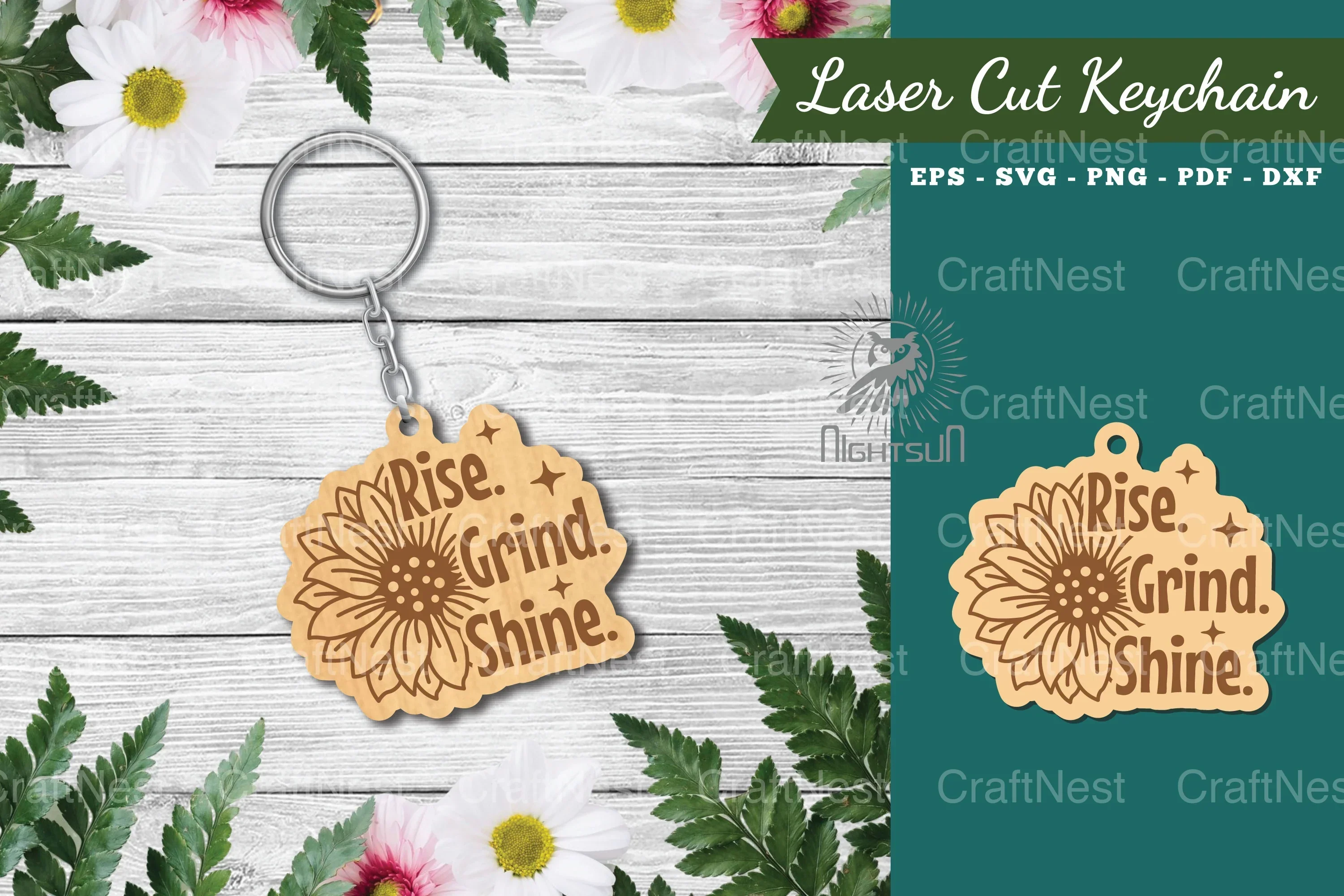 Motivational Laser Cut Keychain Design Bundle