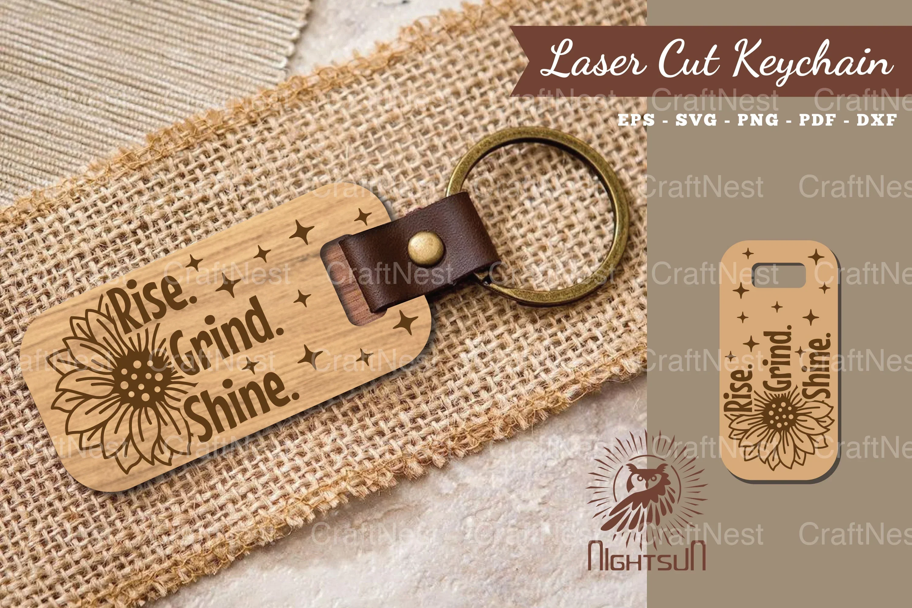 Motivational Quotes Laser Cut Keychain Bundle