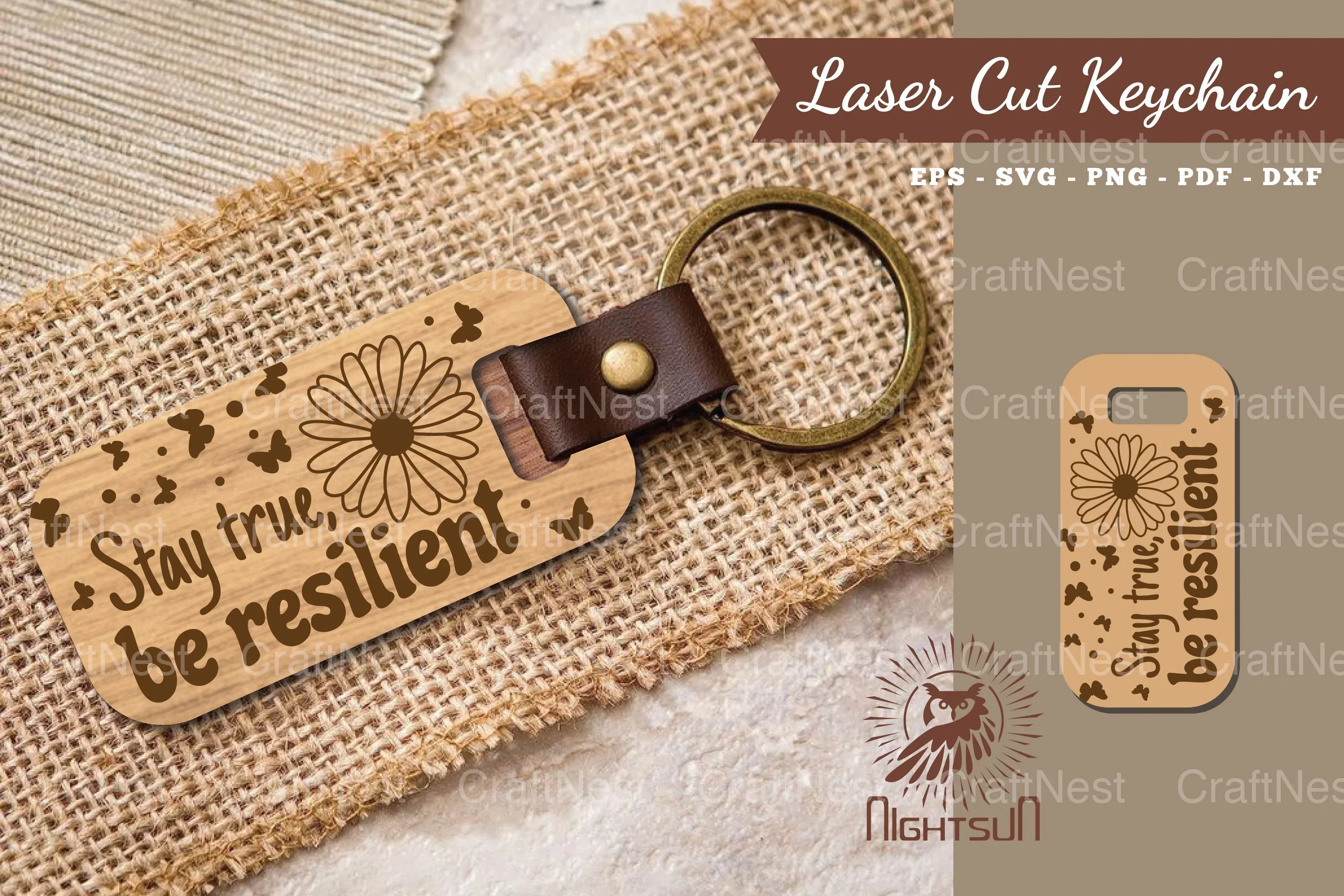 Motivational Quotes Laser Cut Keychain Bundle