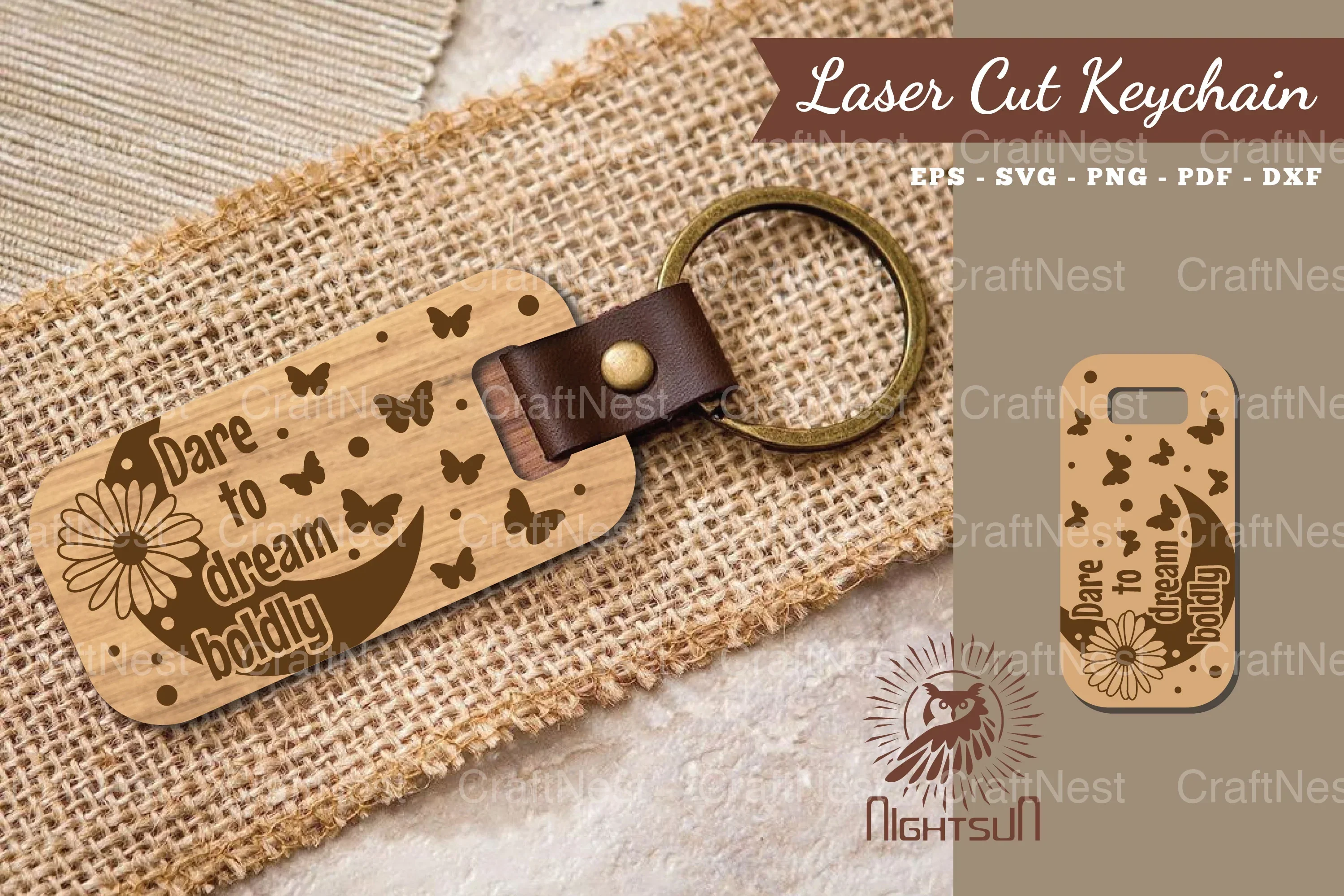Motivational Quotes Laser Cut Keychain Bundle