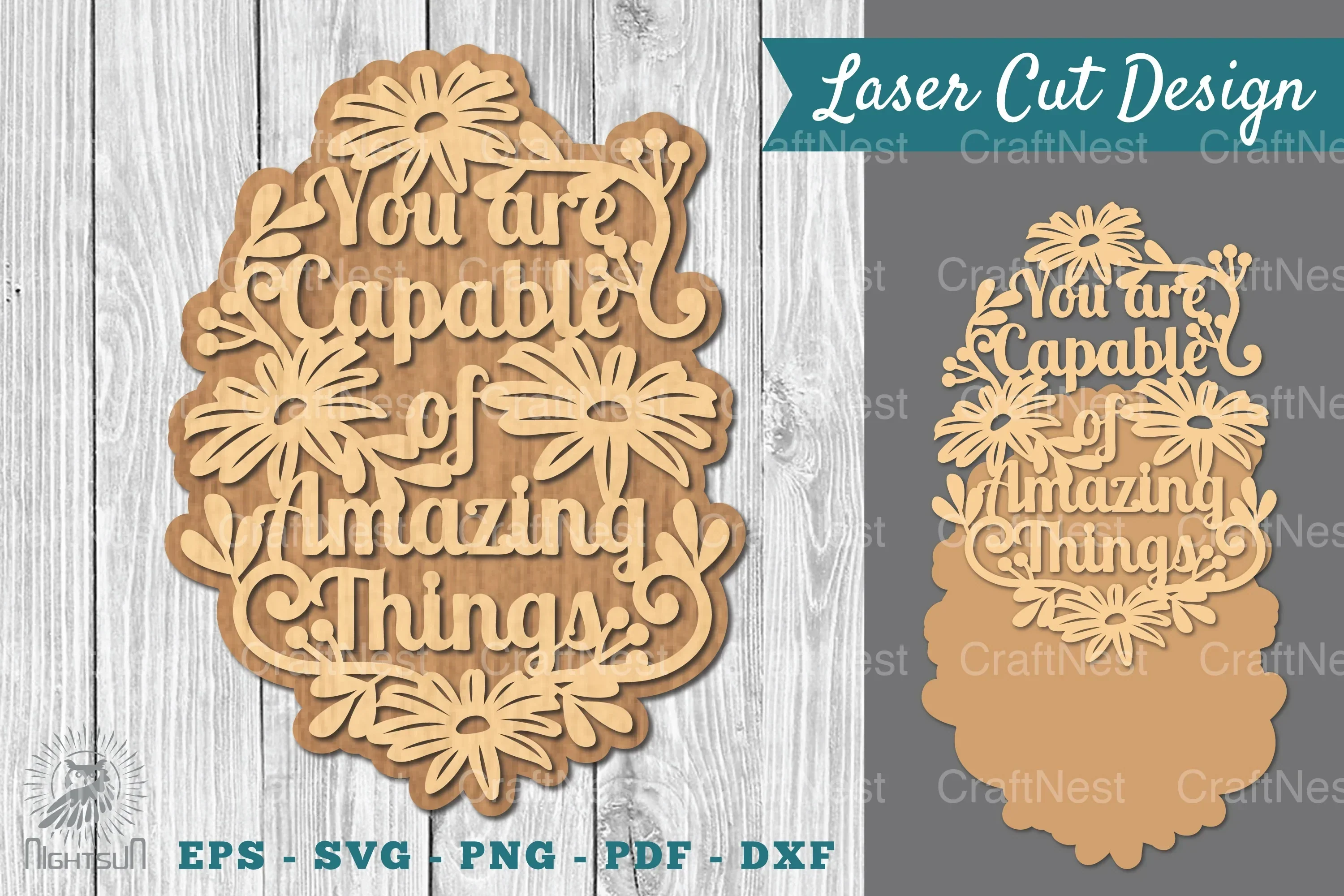 Motivational Quotes Laser Cut Sign SVG Bundle