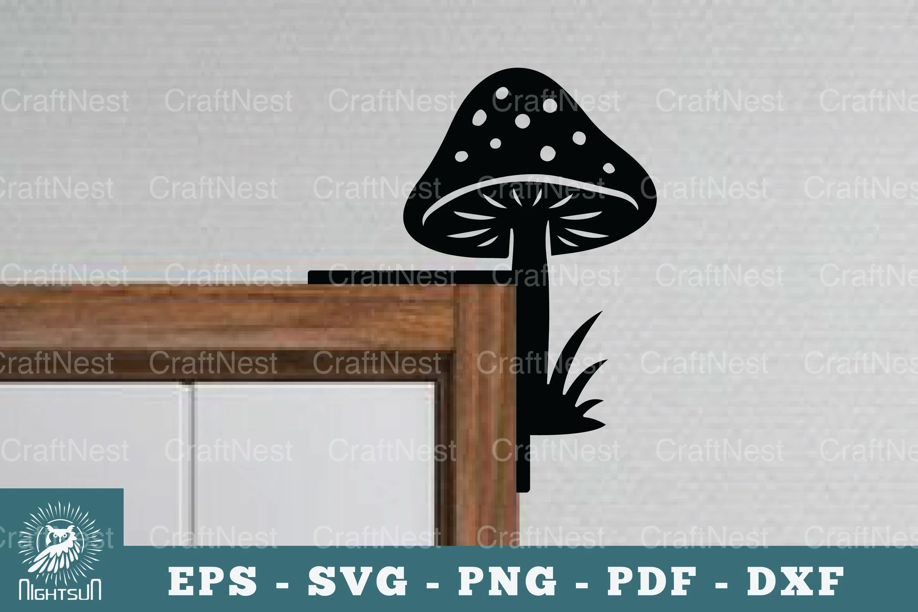 Mushroom Door Corner Lasercut SVG Bundle