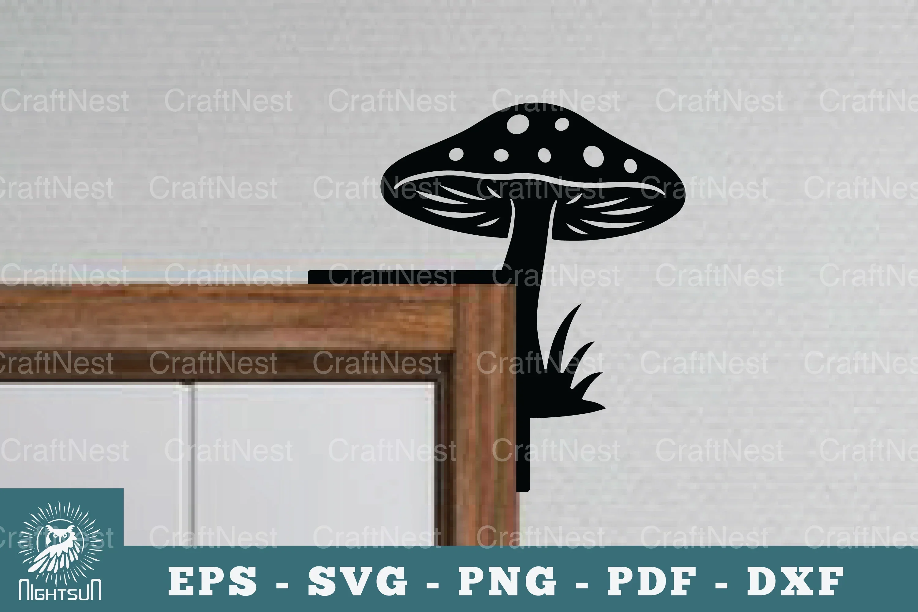 Mushroom Door Corner Lasercut SVG Bundle