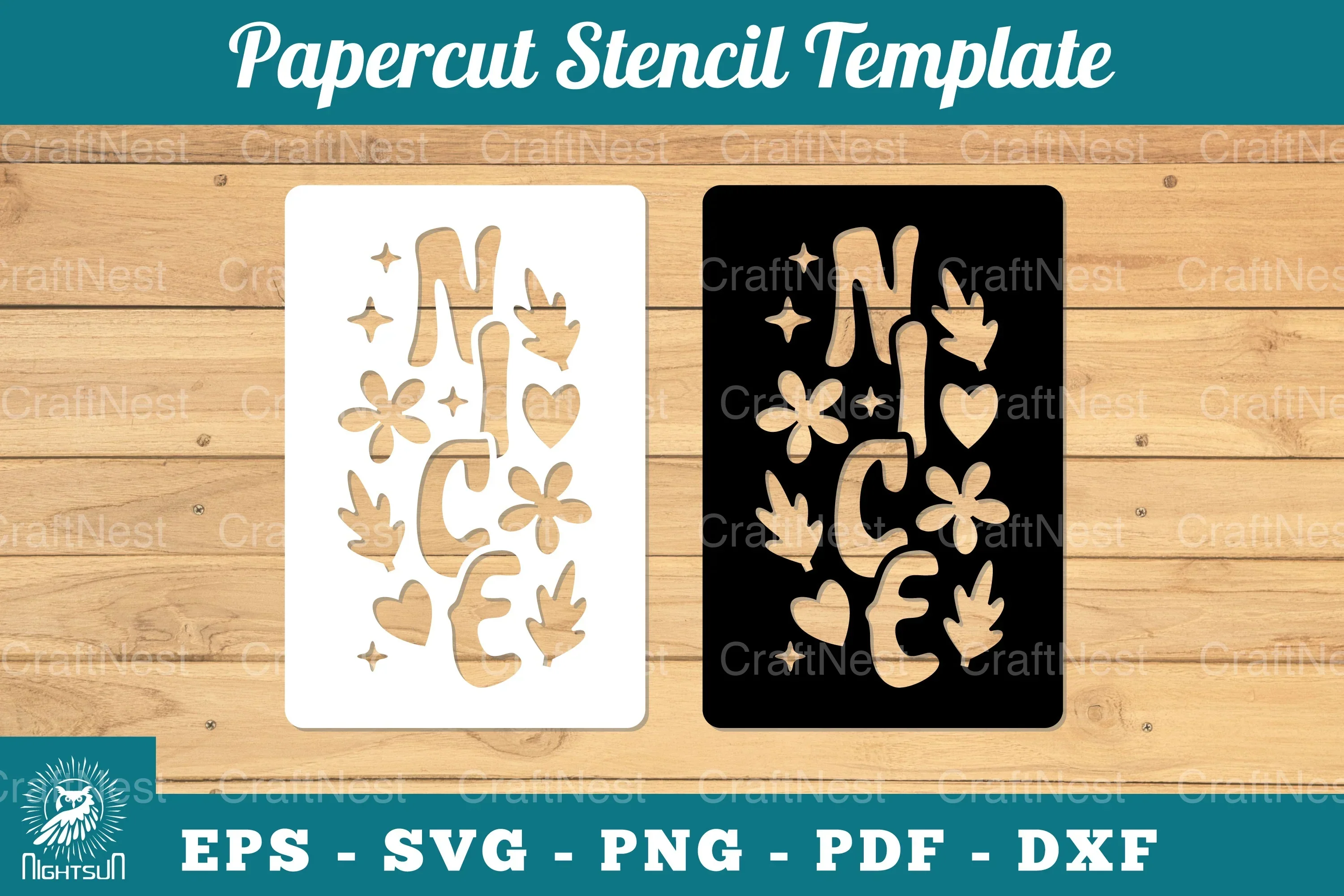 Nice Papercut Stencil Clipart Bundle