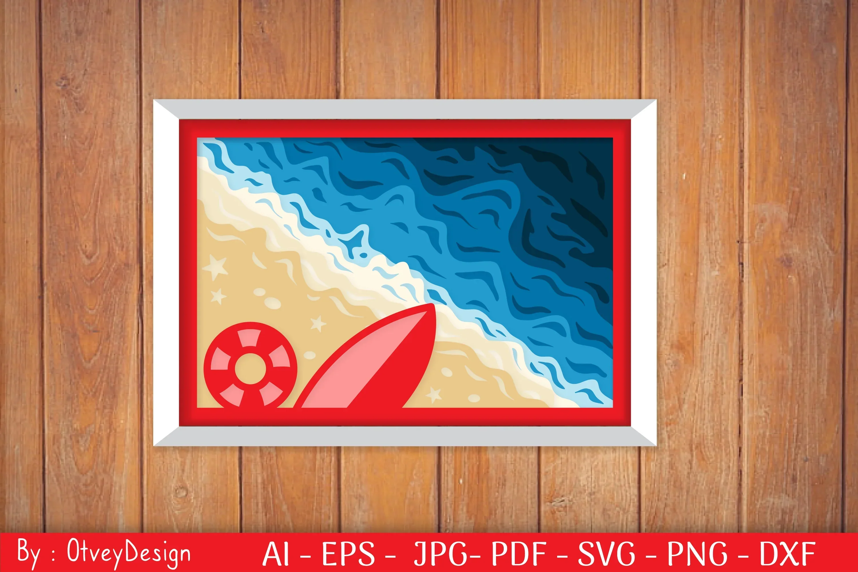 Ocean Shadow Box SVG Bundle for Cricut - Image 2