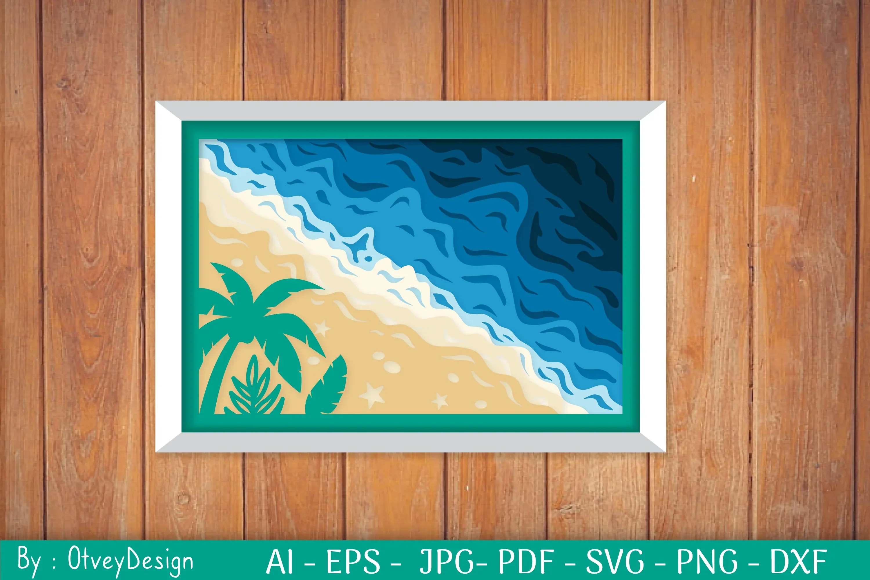 Ocean Shadow Box SVG Bundle for Cricut - Image 2