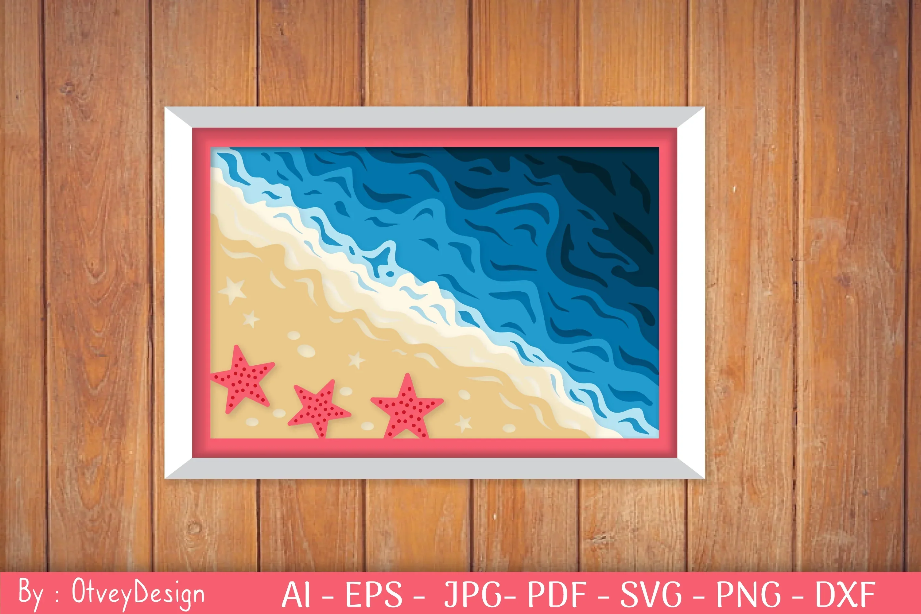 Ocean Shadow Box SVG Bundle for Cricut - Image 2