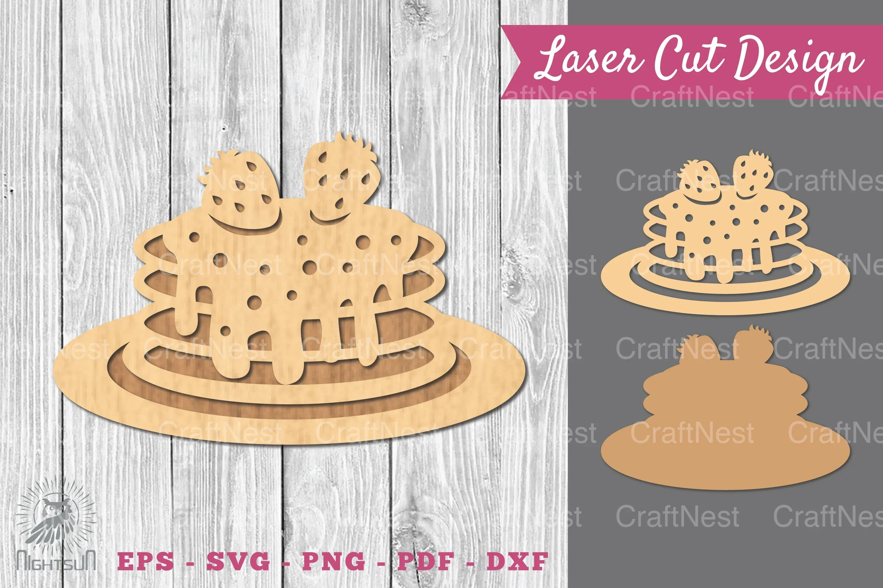 Pancake Laser Cut Decoration Clipart Bundle