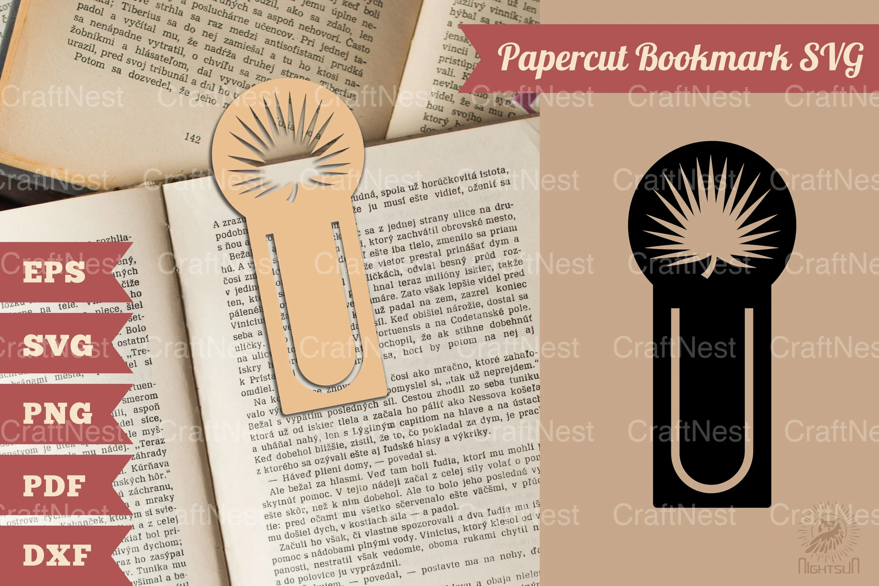 Papercut Leaves Bookmark SVG Bundle