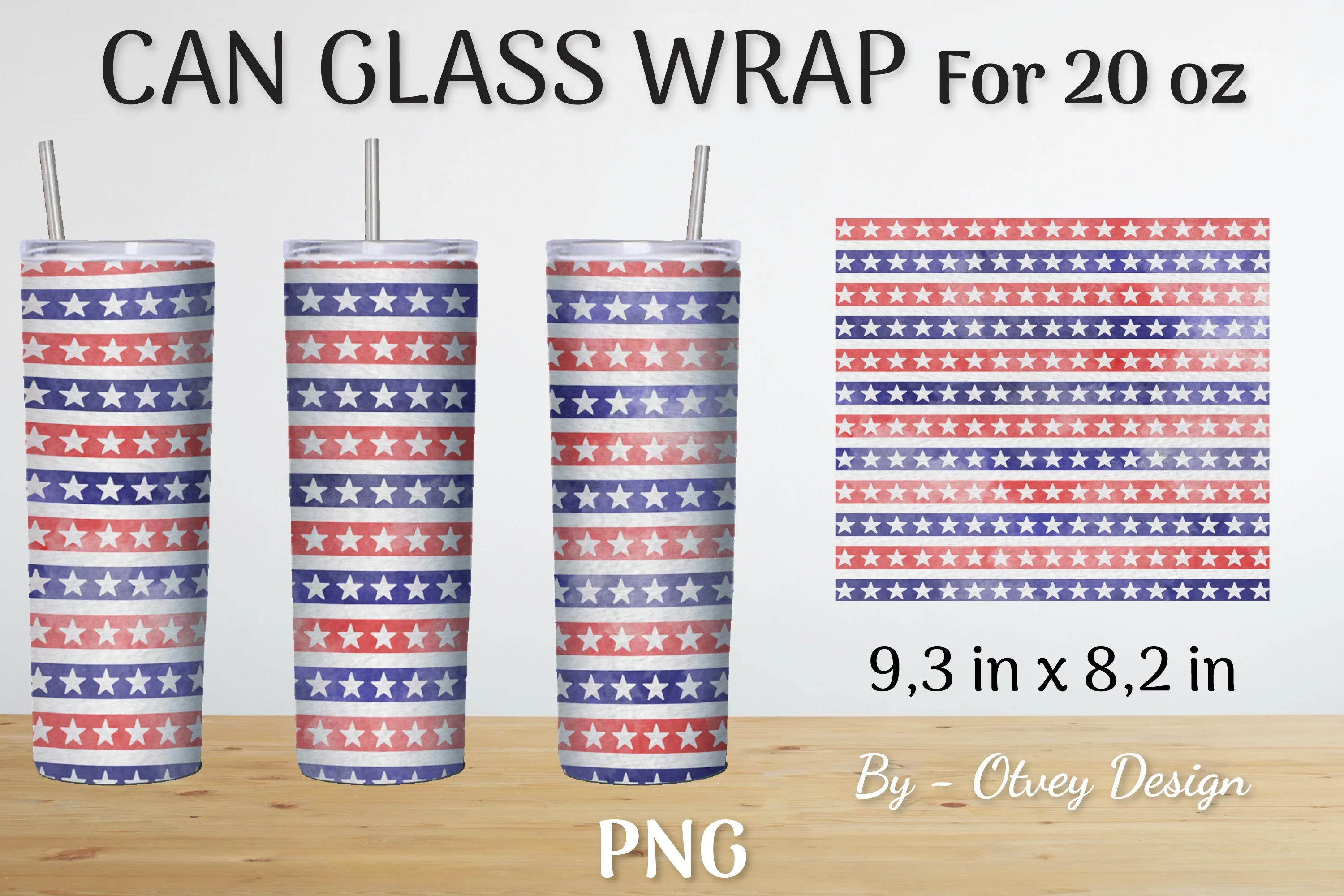 Patriotic 20 oz Tumbler Wraps SVG Bundle