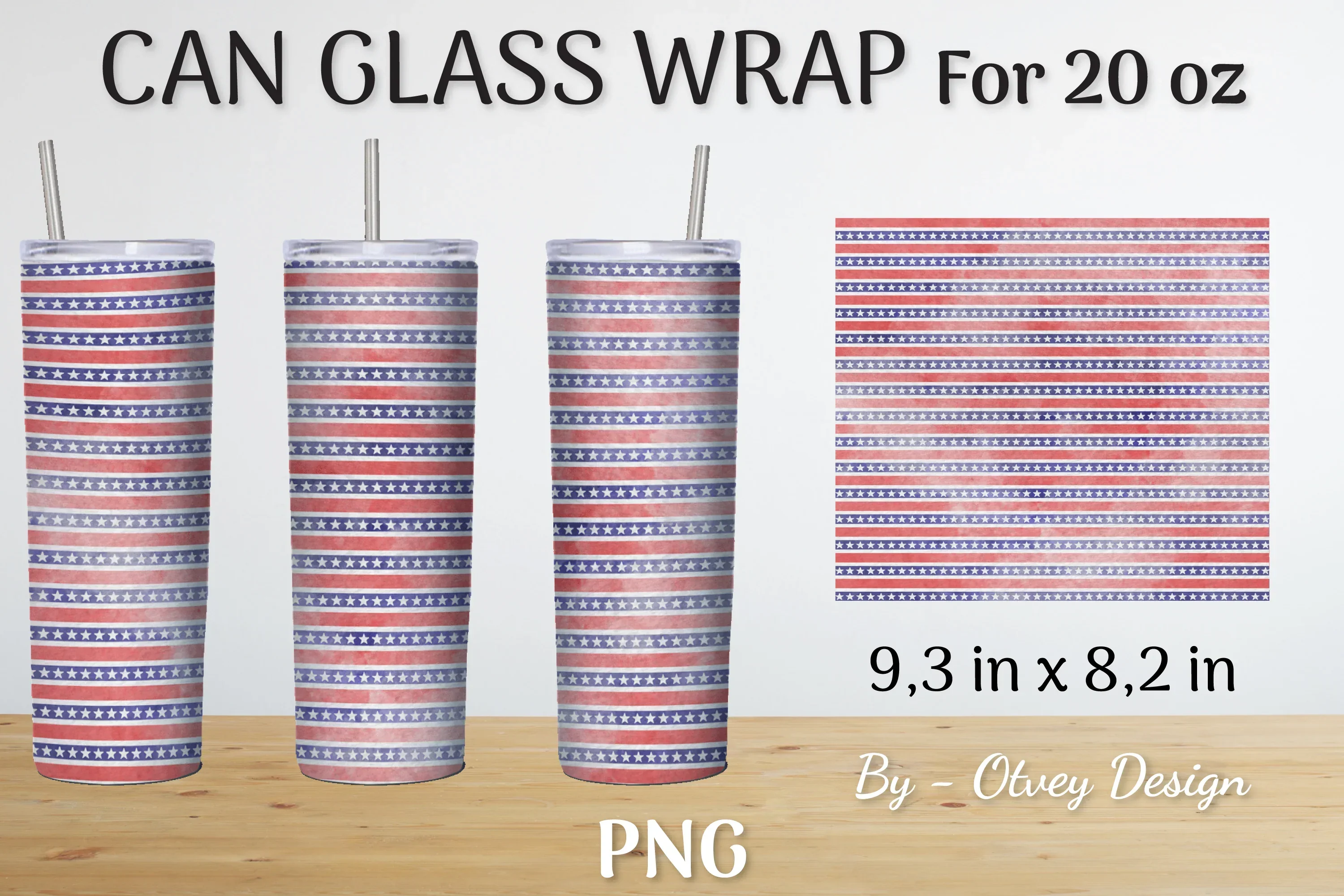 Patriotic 20 oz Tumbler Wraps SVG Bundle