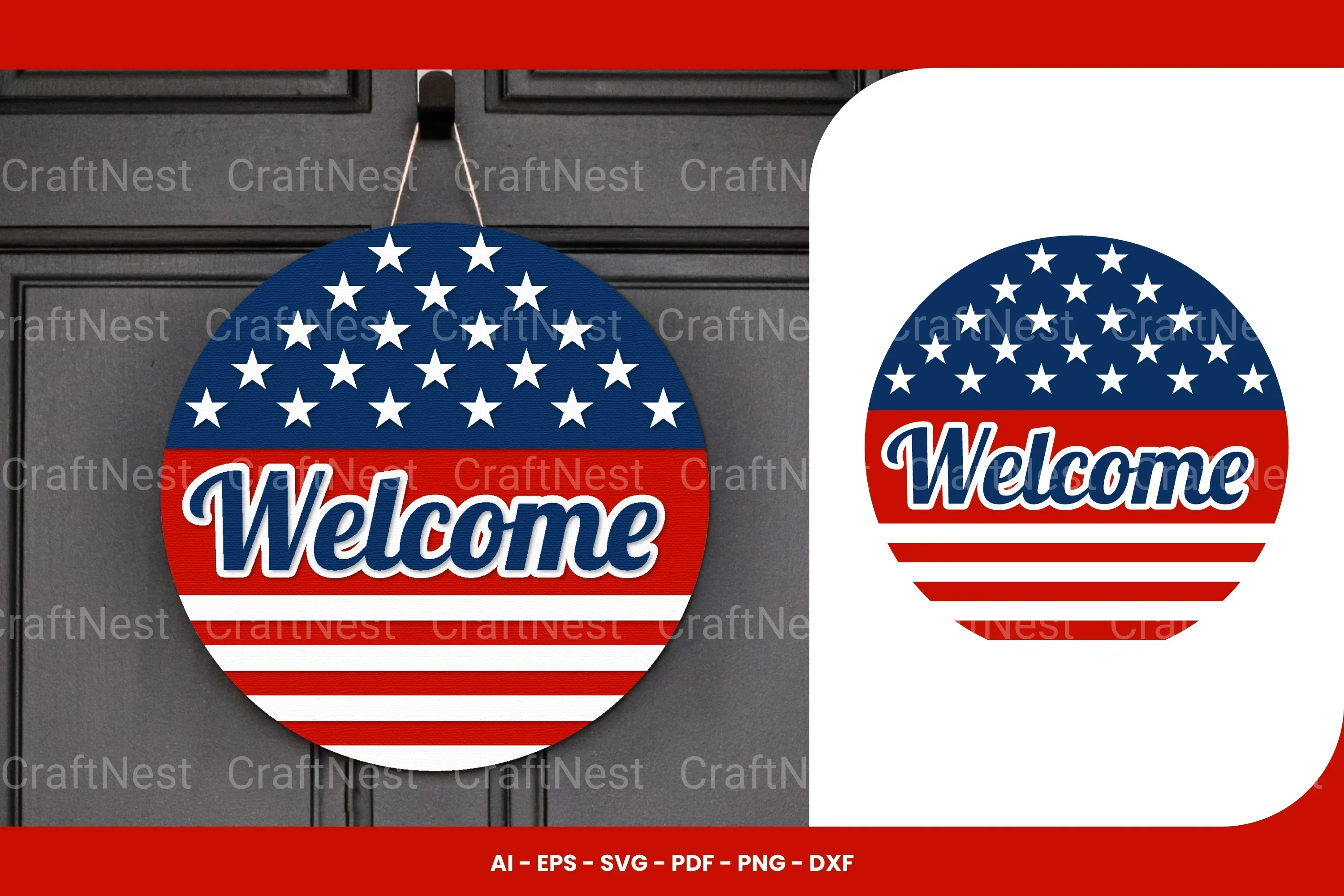 Patriotic Sign Lasercut SVG Bundle