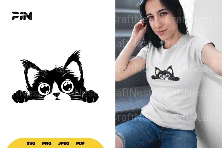 Peeking Cat Halloween SVG Bundle