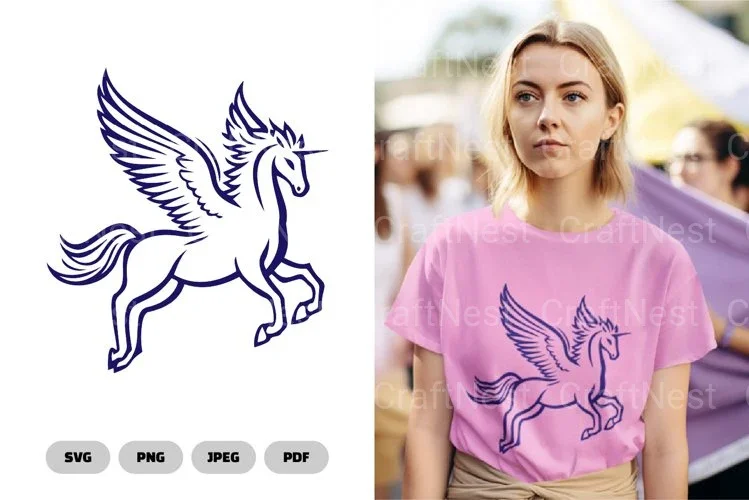 Pegasus and Mythical Creature Clipart Bundle