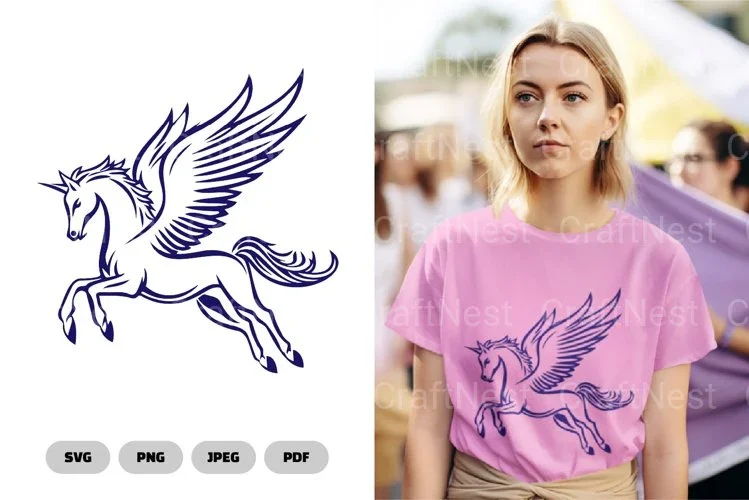 Pegasus and Mythical Creature Clipart Bundle