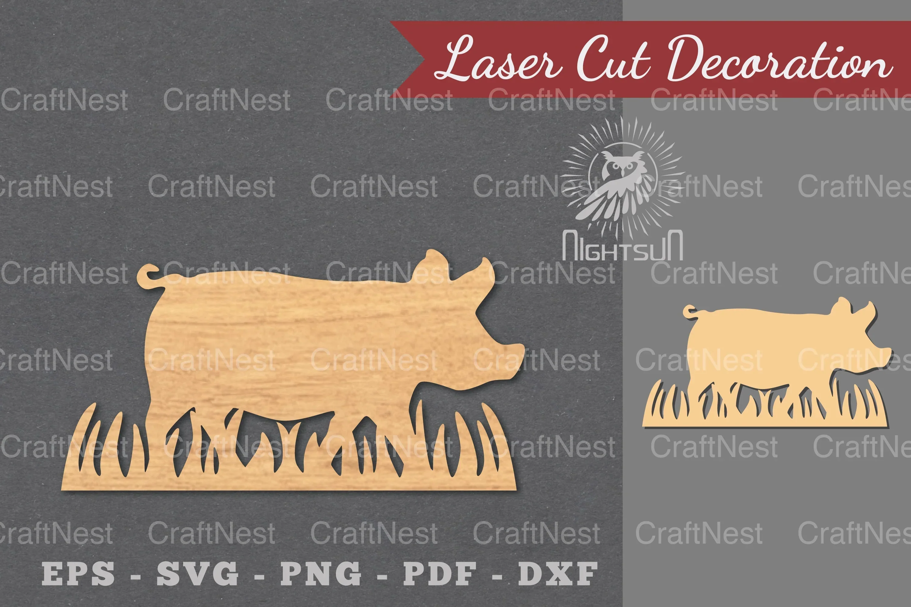 Pig Laser Cut Decoration Bundle