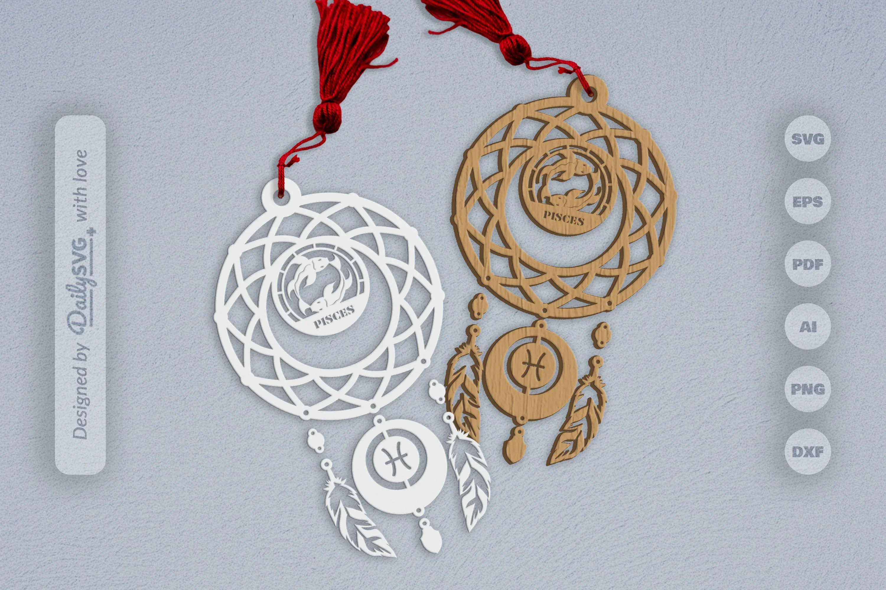 Pisces Dream Catcher Set SVG Bundle