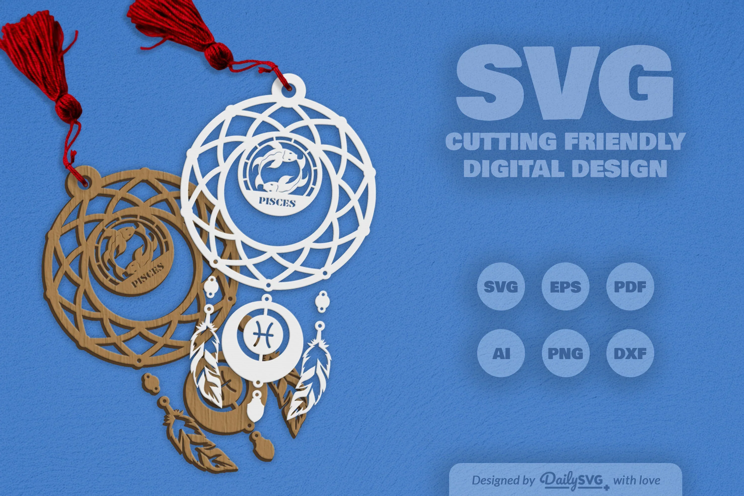 Pisces Dream Catcher Set SVG Bundle - Image 2