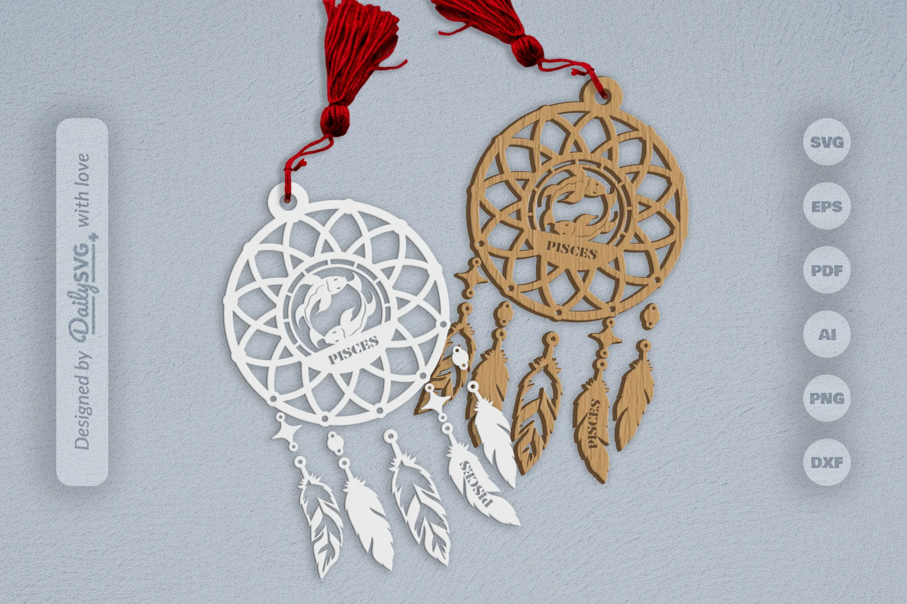 Pisces Dream Catcher Set SVG Bundle