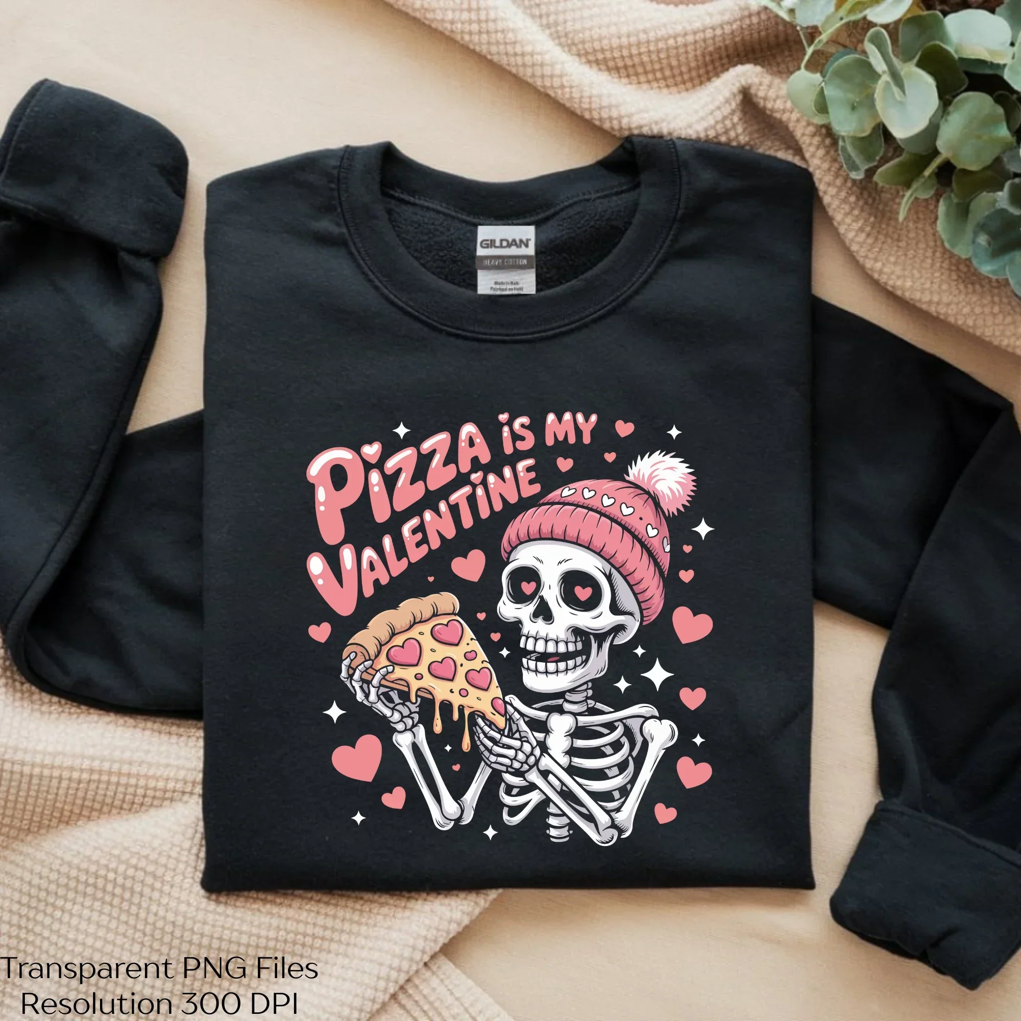 Pizza Is My Valentine Funny Skeleton SVG Bundle