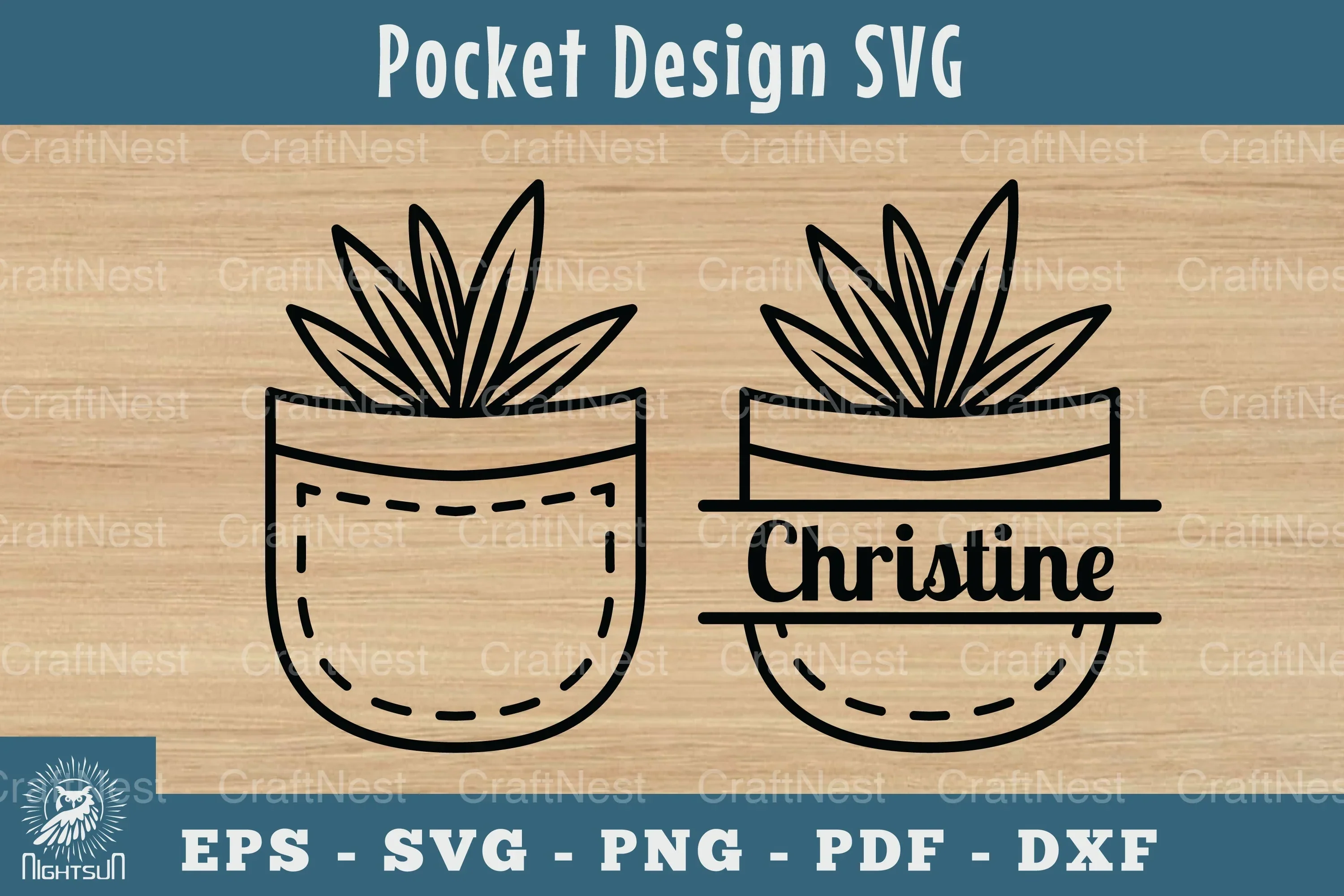 Plant in Pocket Silhouette Clipart Bundle