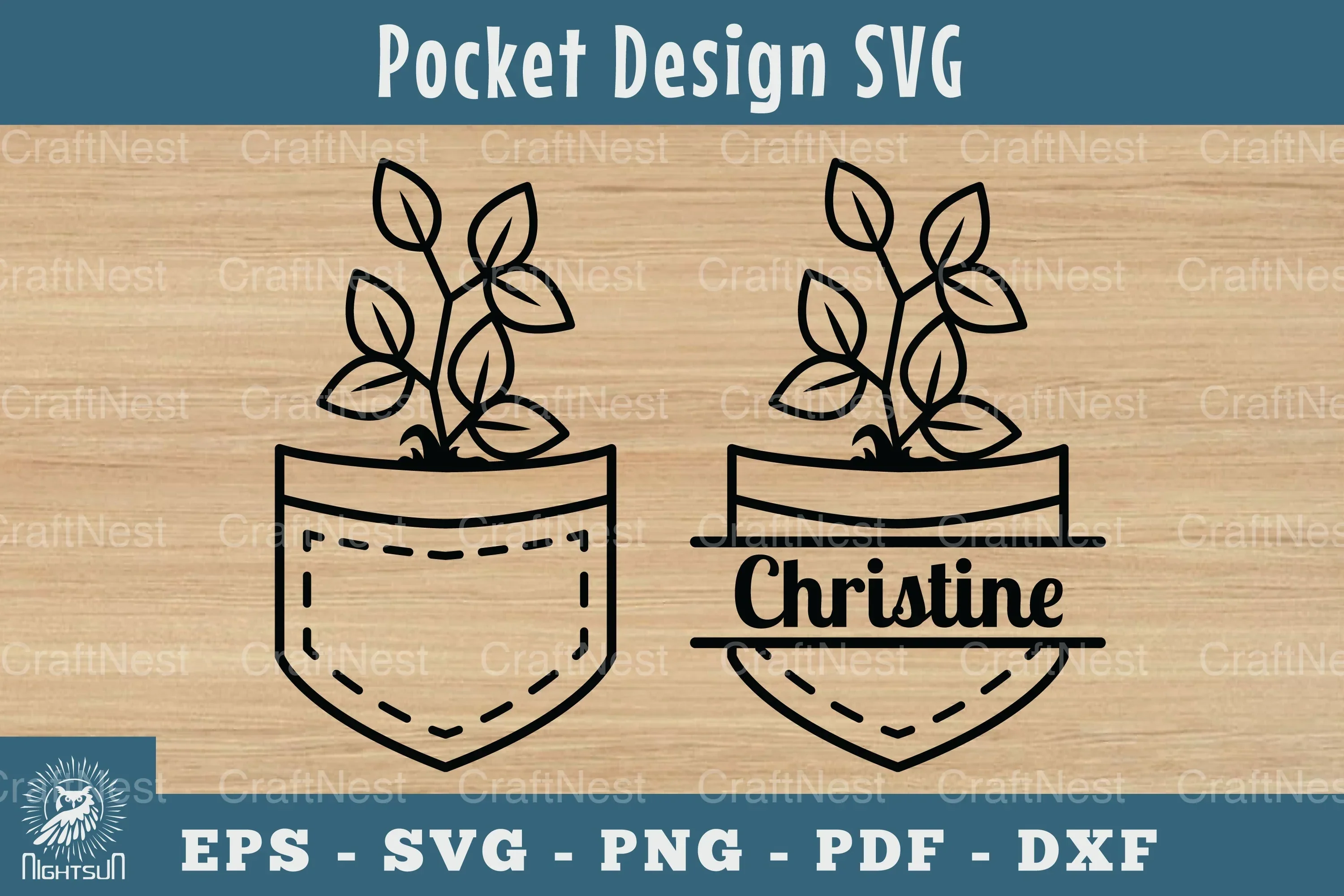 Plant in Pocket Silhouette Clipart Bundle