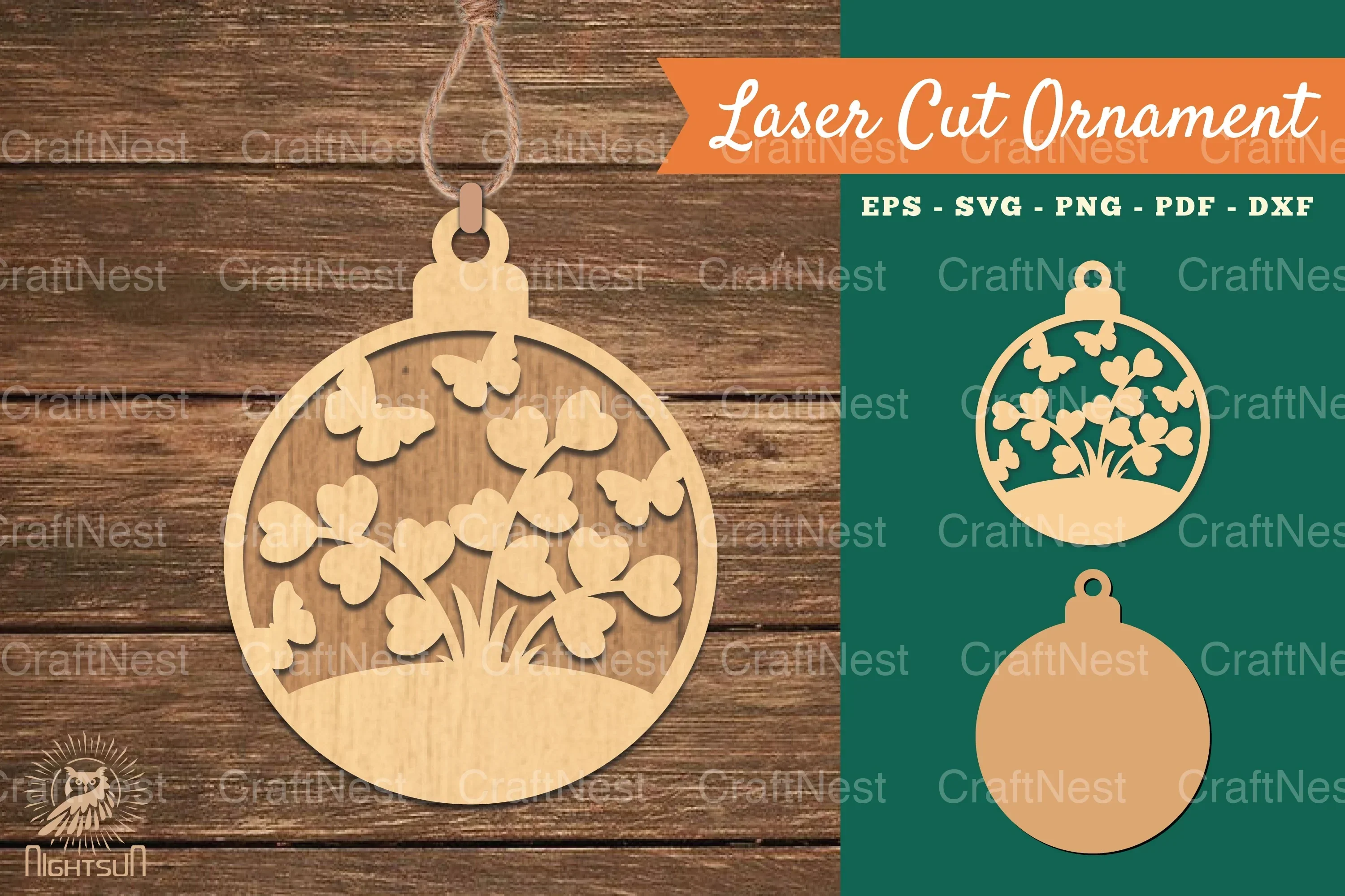 Plant Laser Cut Ornament SVG Bundle