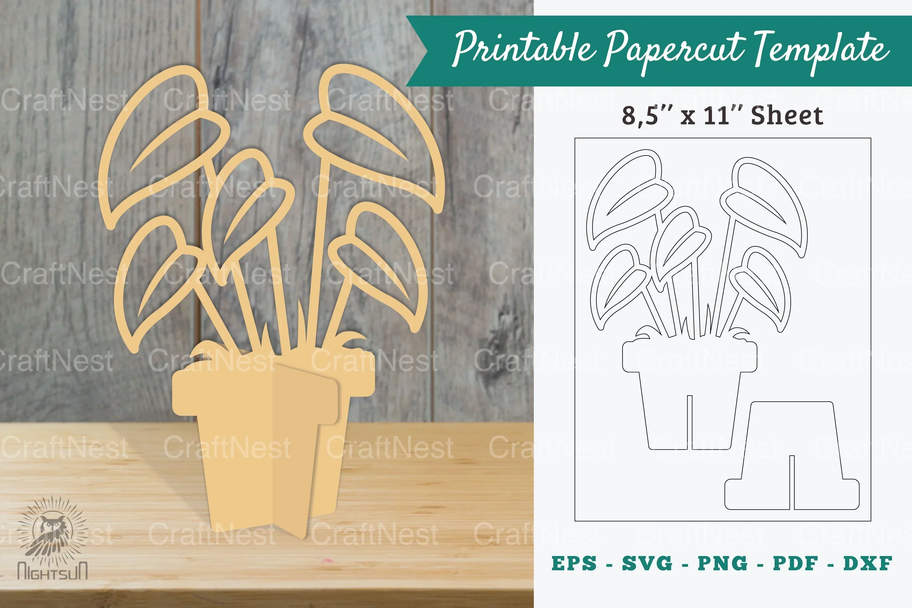Plant Printable Cut Template Bundle