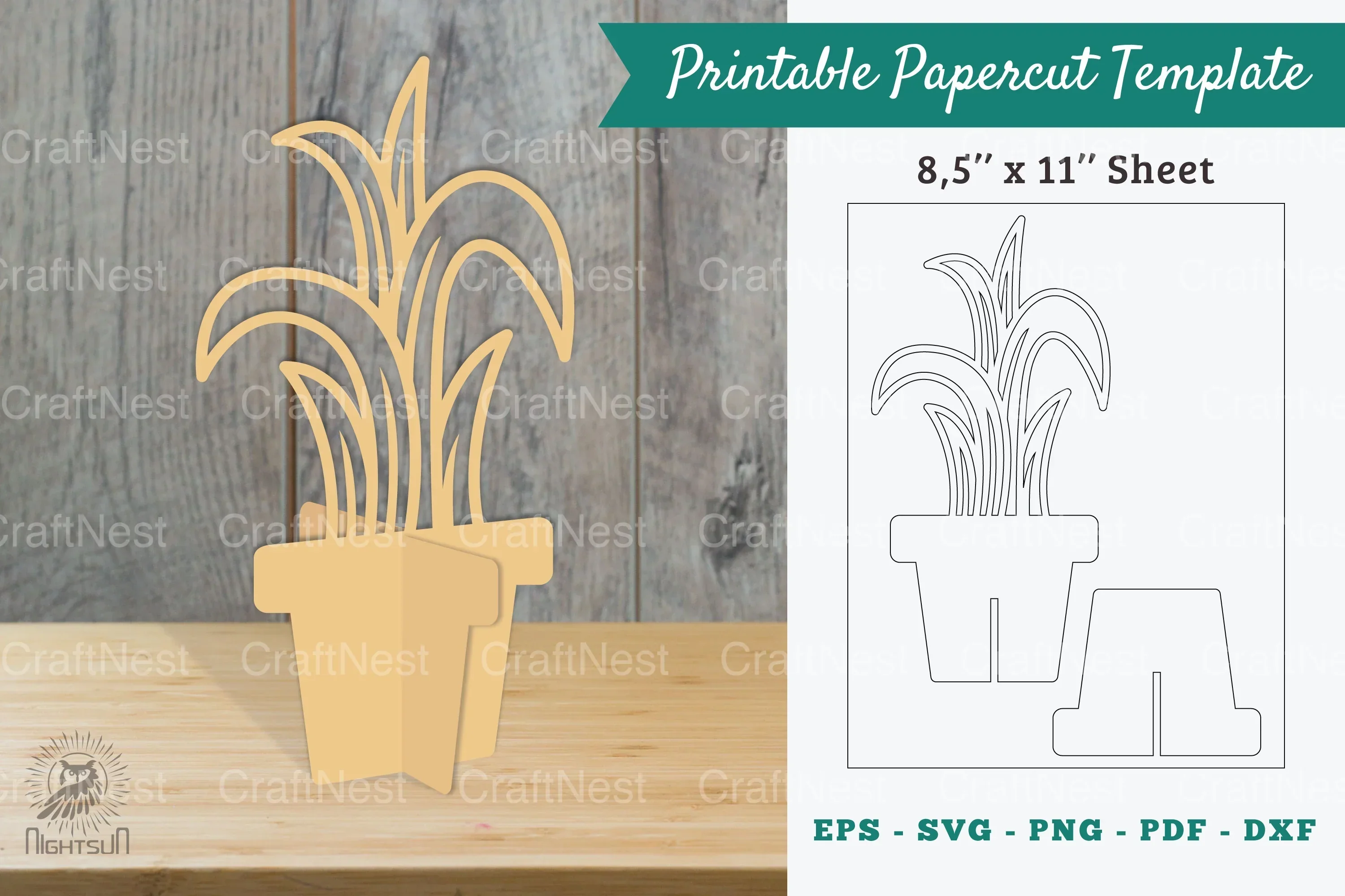 Plant Printable Cut Template Bundle