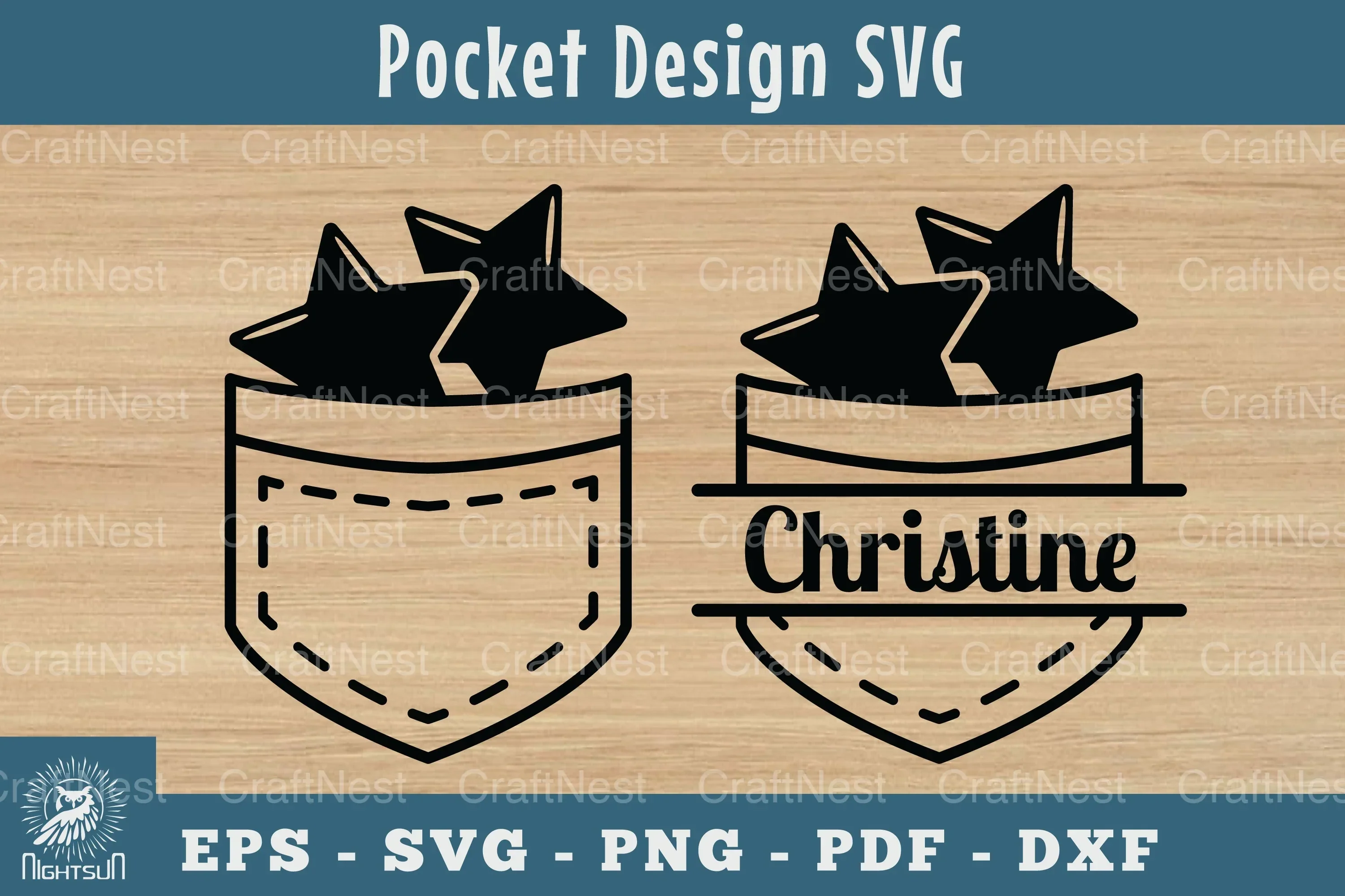 Pocket Design Silhouette Clipart Bundle