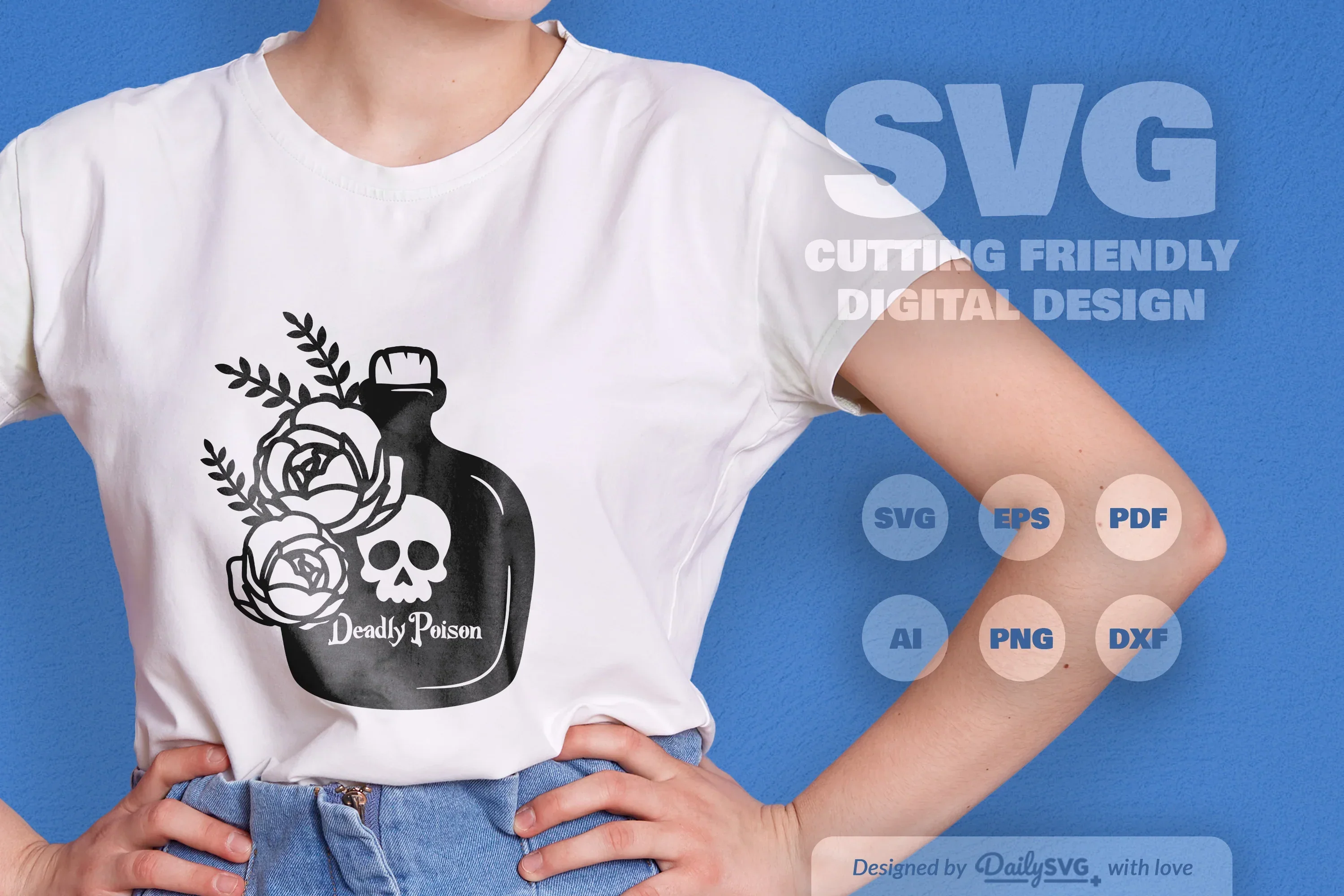 Poison Bottle with Roses Halloween SVG Bundle - Image 2