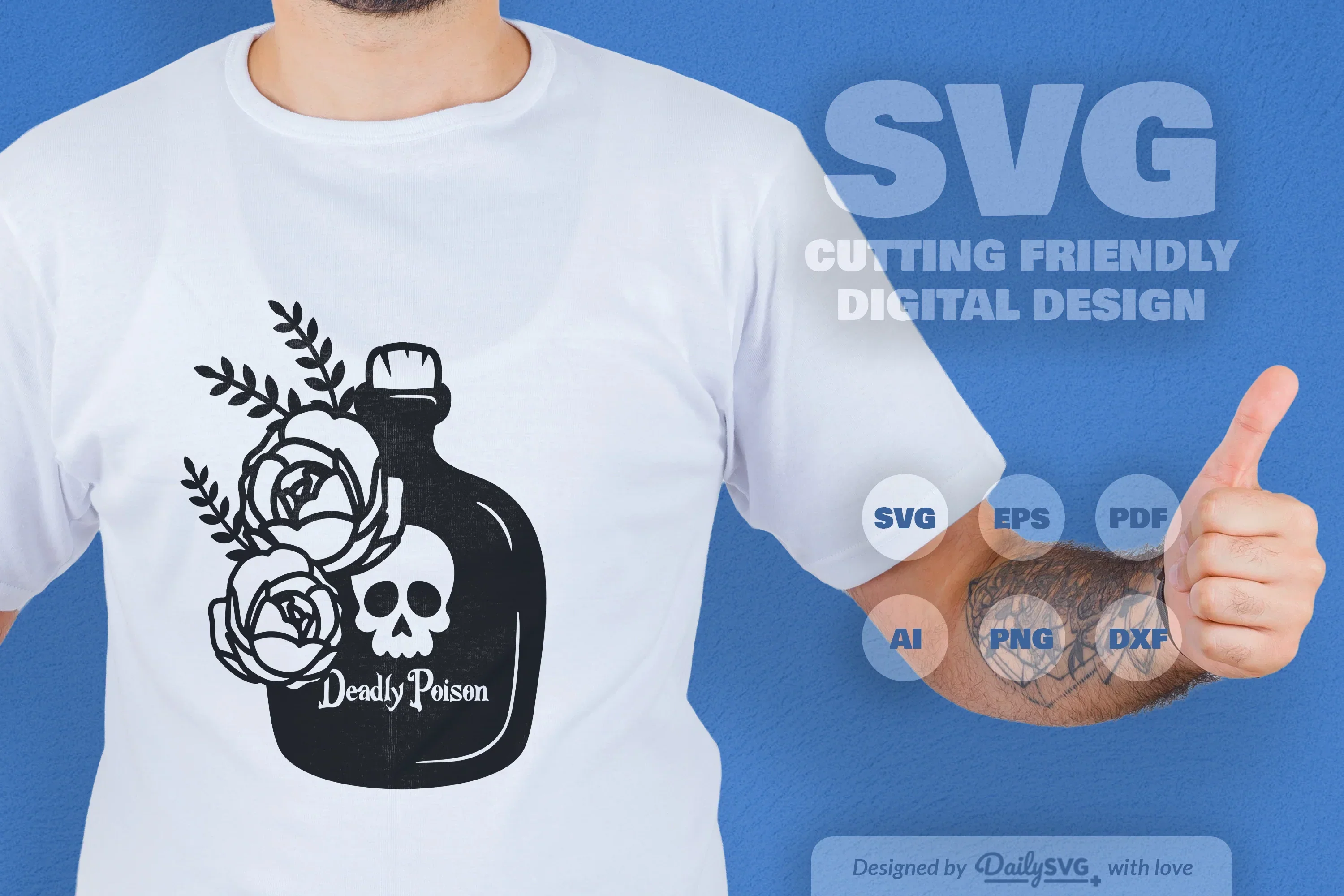 Poison Bottle with Roses Halloween SVG Bundle - Image 3
