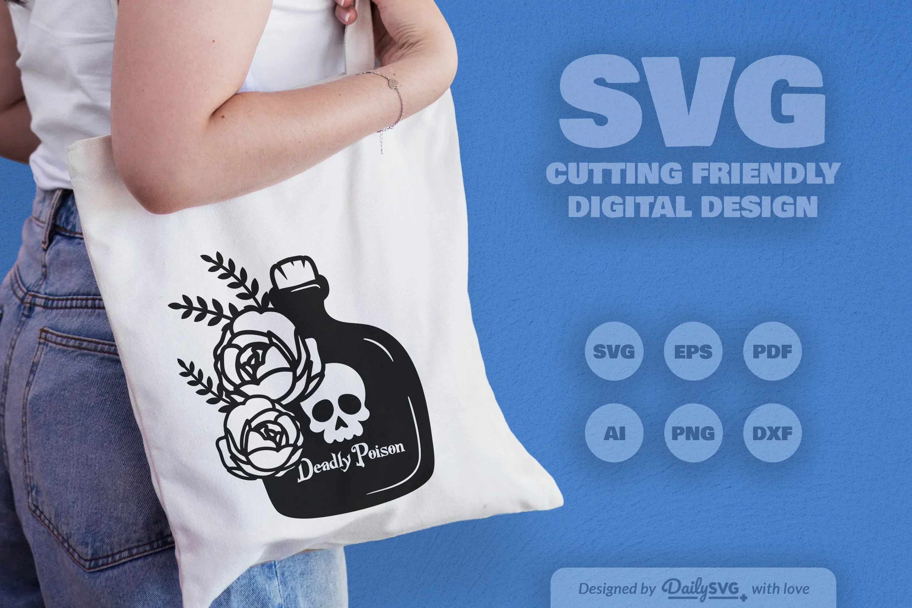 Poison Bottle with Roses Halloween SVG Bundle - Image 4