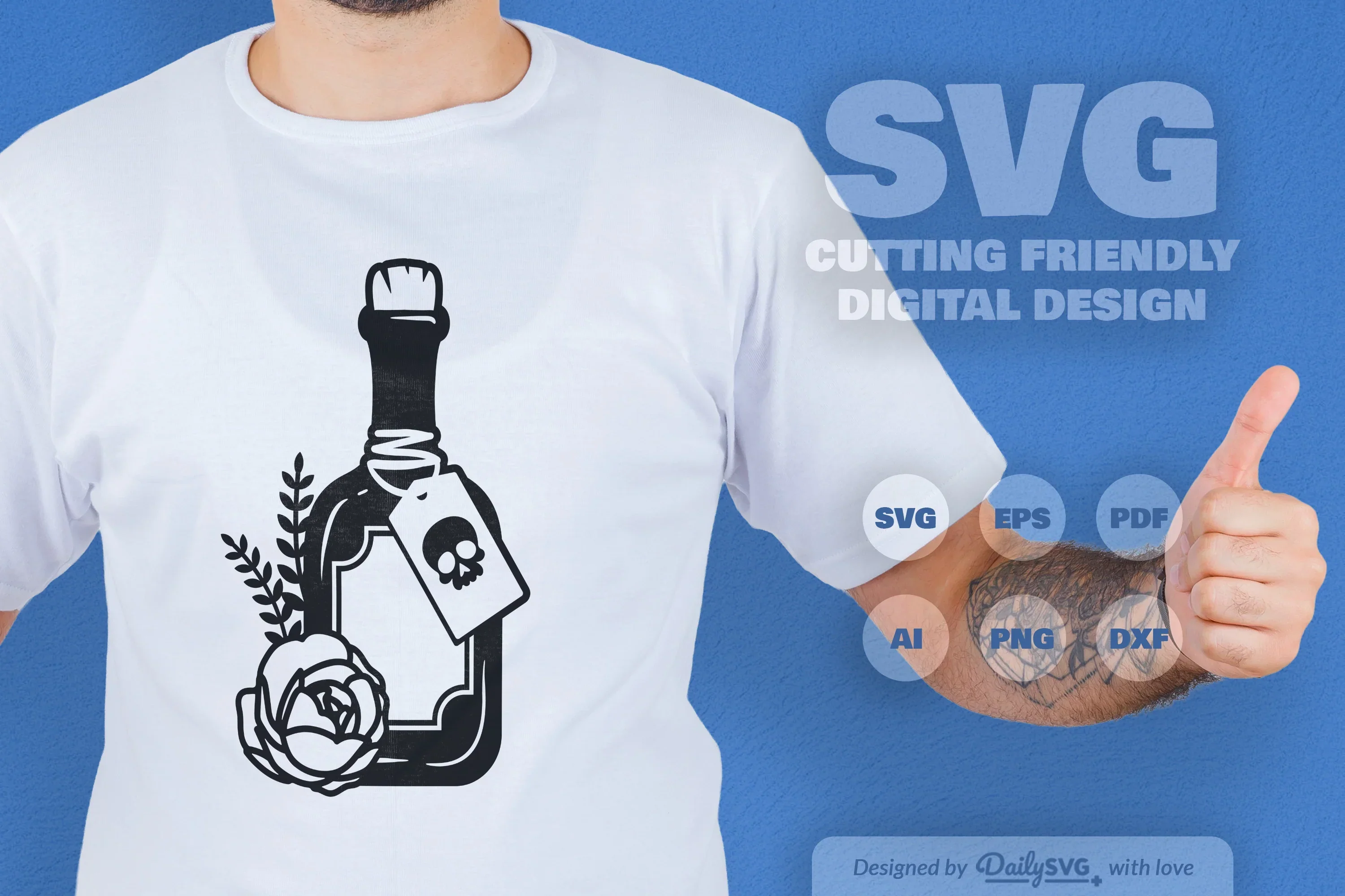 Poison Bottle with Roses Halloween SVG Bundle - Image 3
