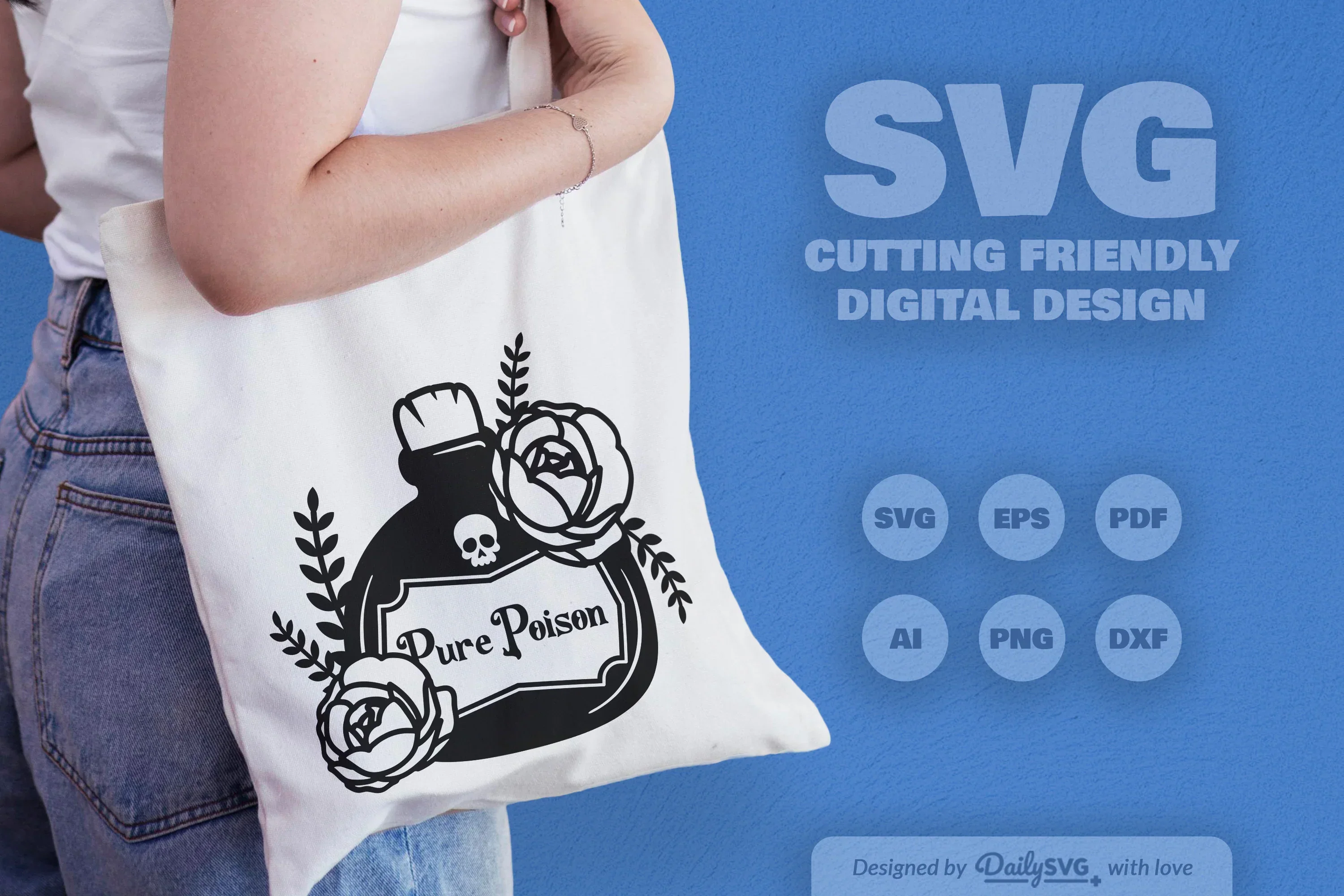 Poison Bottle with Roses Halloween SVG Bundle - Image 4