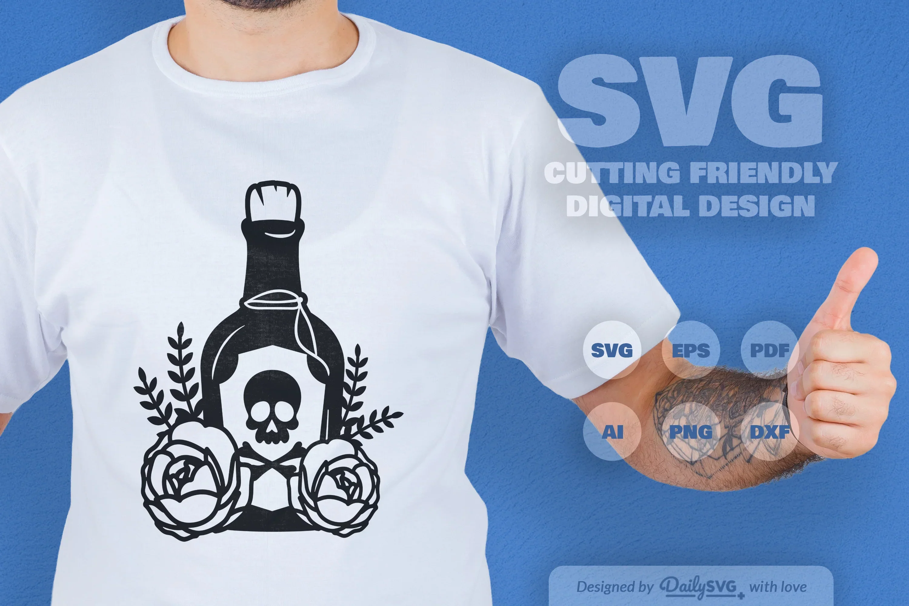 Poison Bottle with Roses Halloween SVG Bundle - Image 3